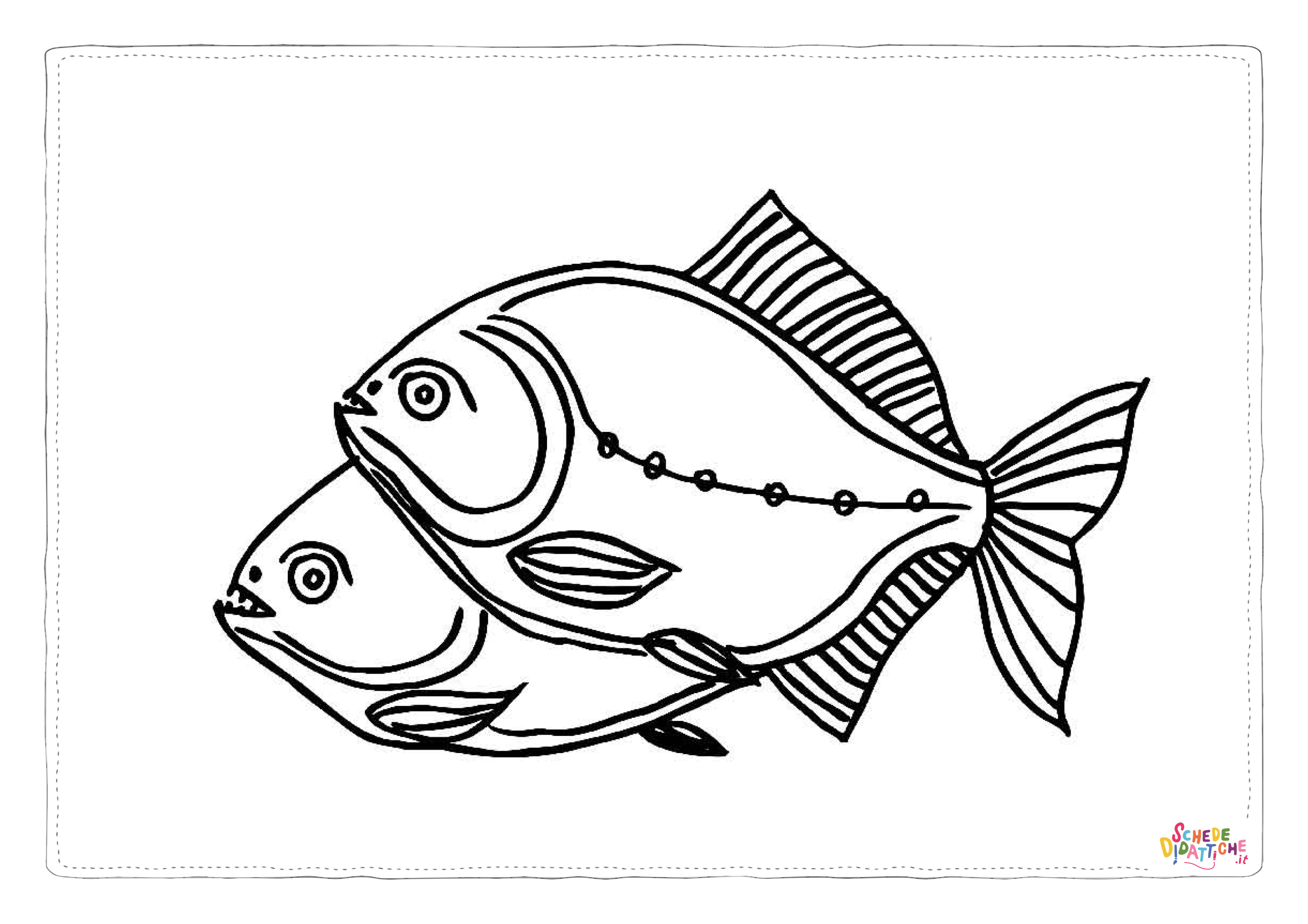 Disegno "Disegno di pesce da stampare e colorare 215" Disegno di pesce da stampare e colorare 215