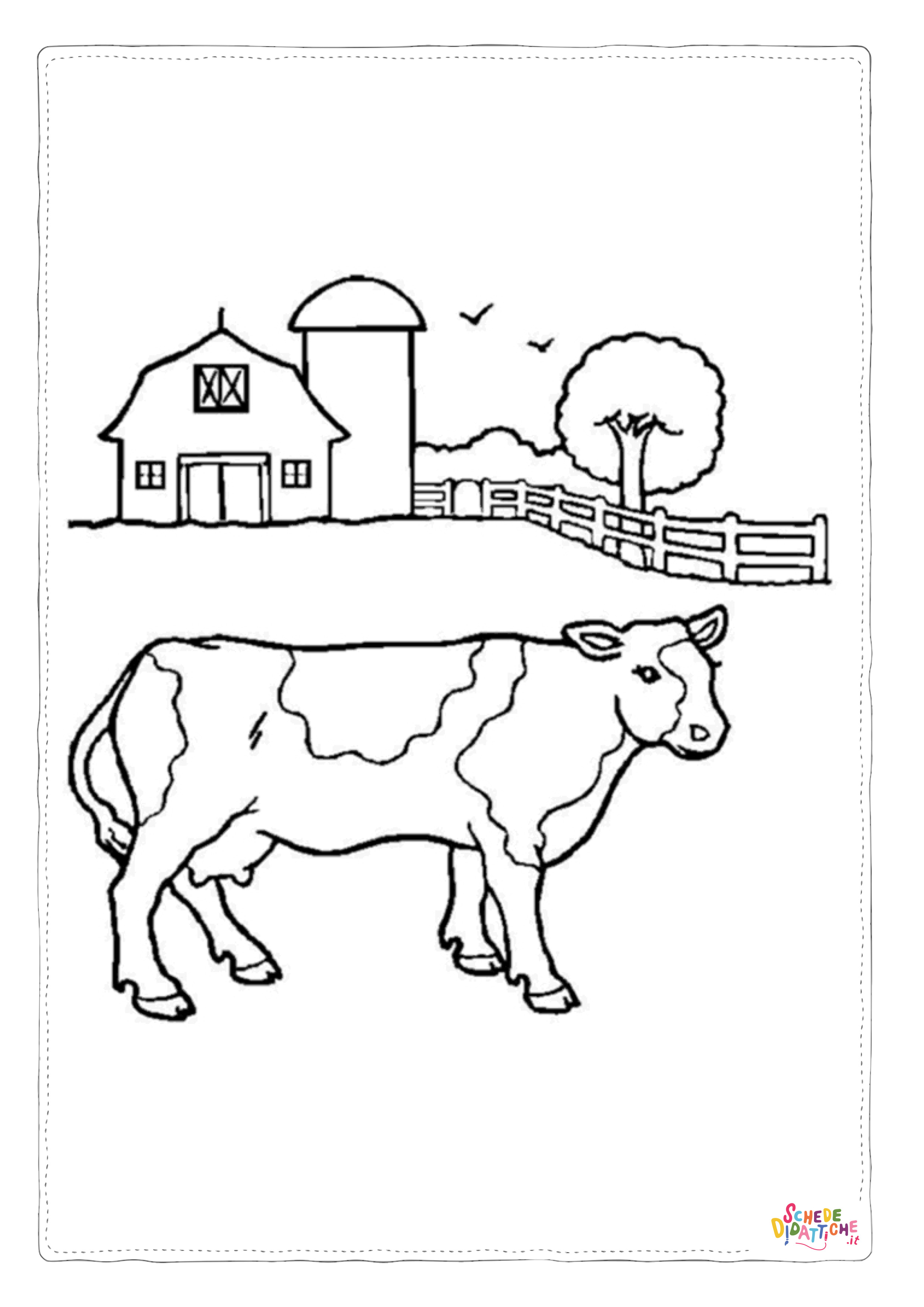 Disegno "Disegno di mucca da stampare e colorare 54" Disegno di mucca da stampare e colorare 54