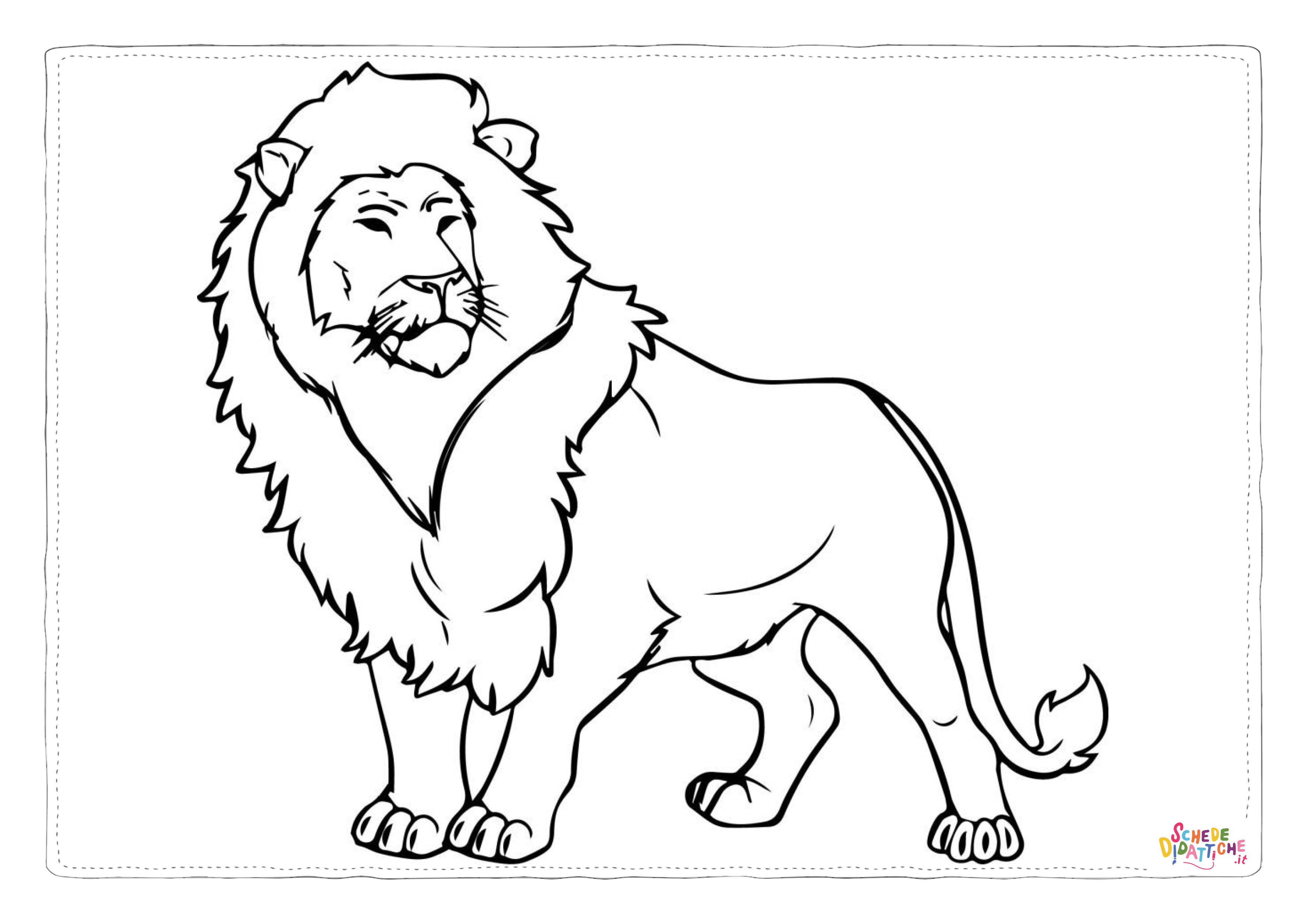 Disegno di leone da stampare e colorare 72