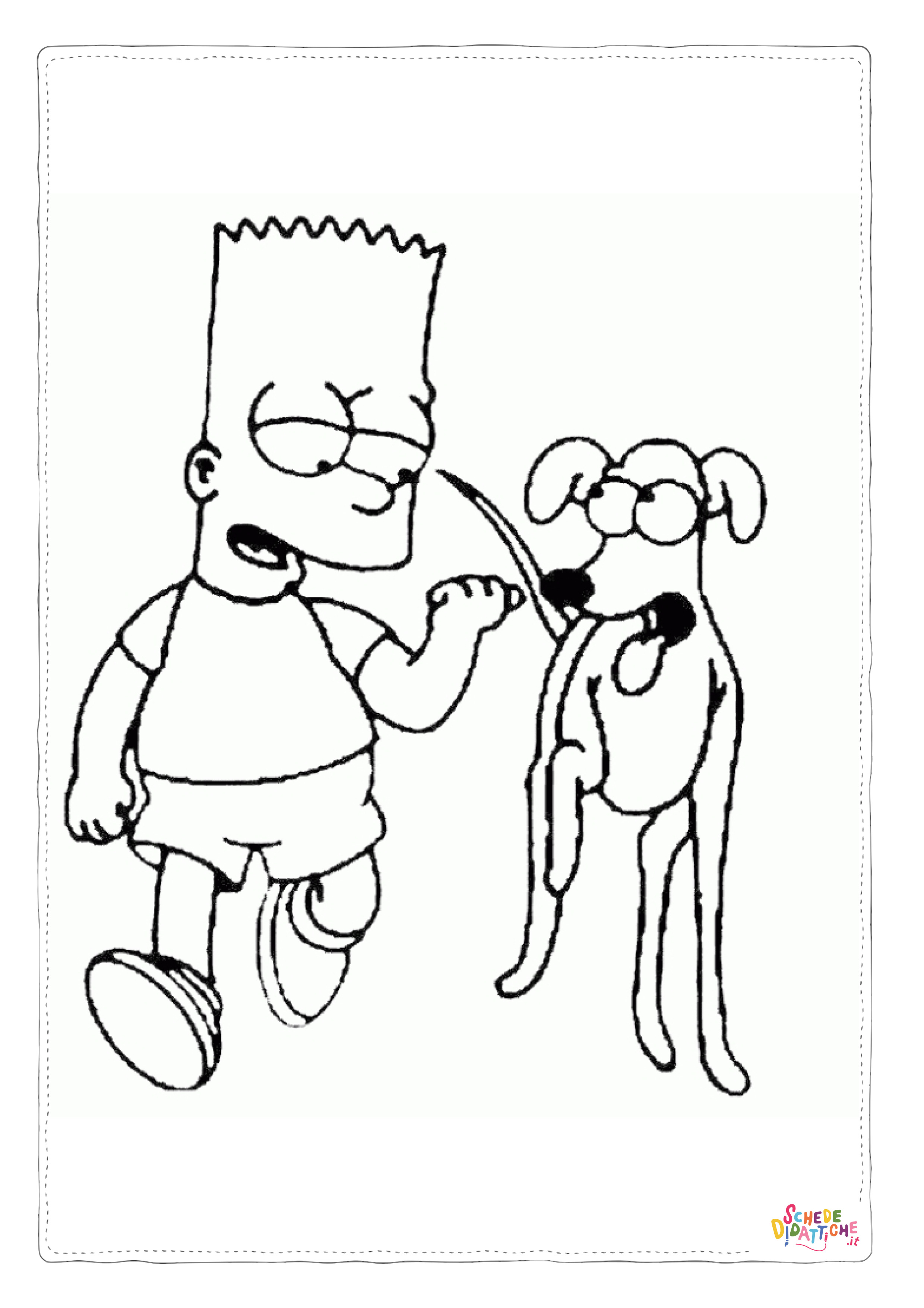 Disegno "Disegno di I Simpson da stampare e colorare 10" Disegno di I Simpson da stampare e colorare 10