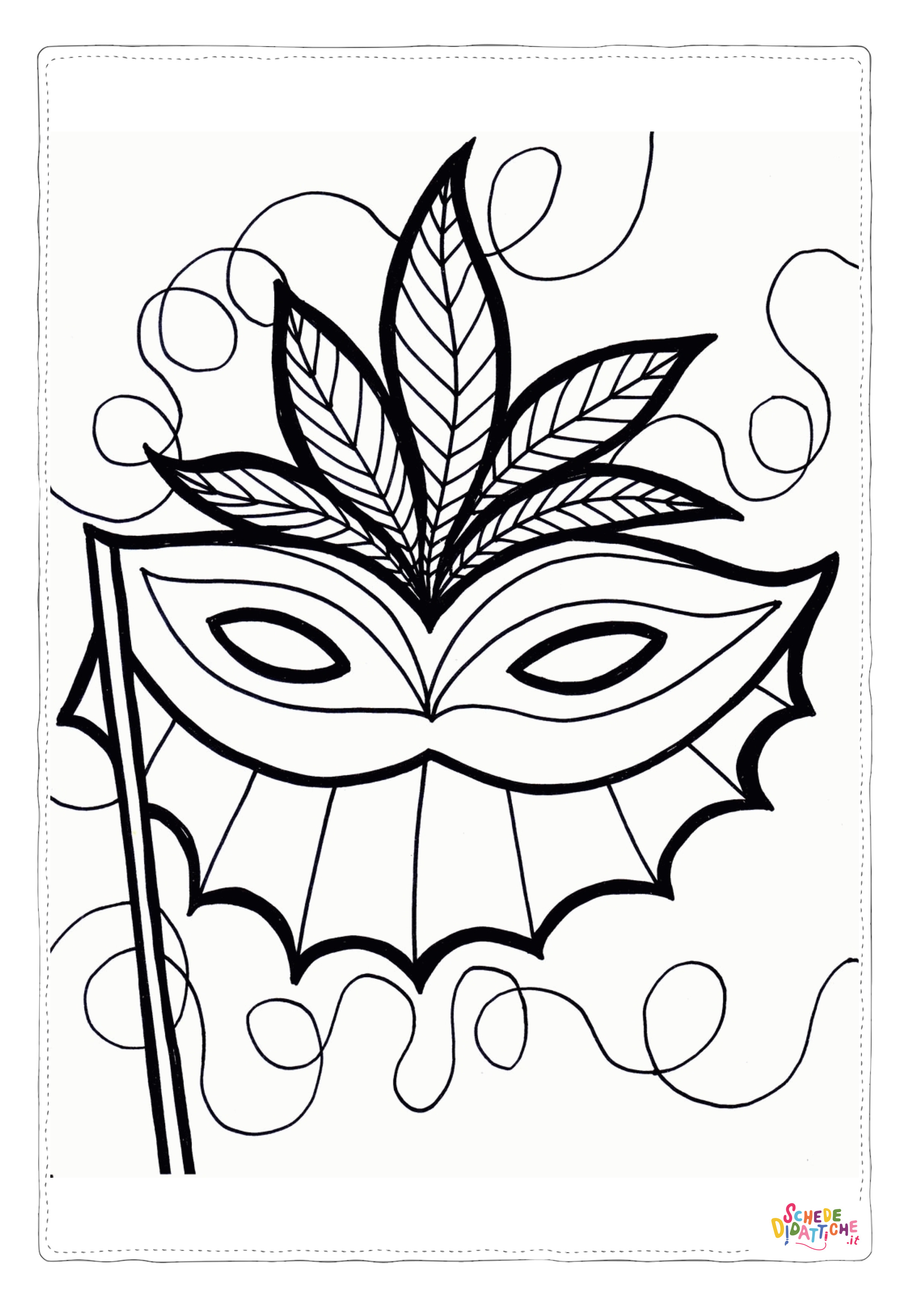 Disegno "Disegno di maschera da stampare e colorare 50" Disegno di maschera da stampare e colorare 50