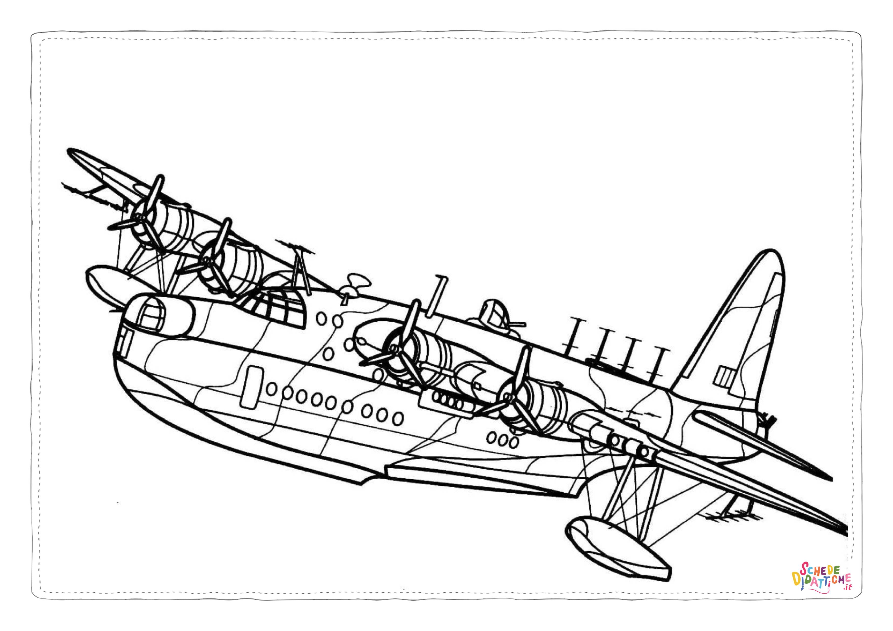 Disegno "Disegno di aereo militare da stampare e colorare 99" Disegno di aereo militare da stampare e colorare 99