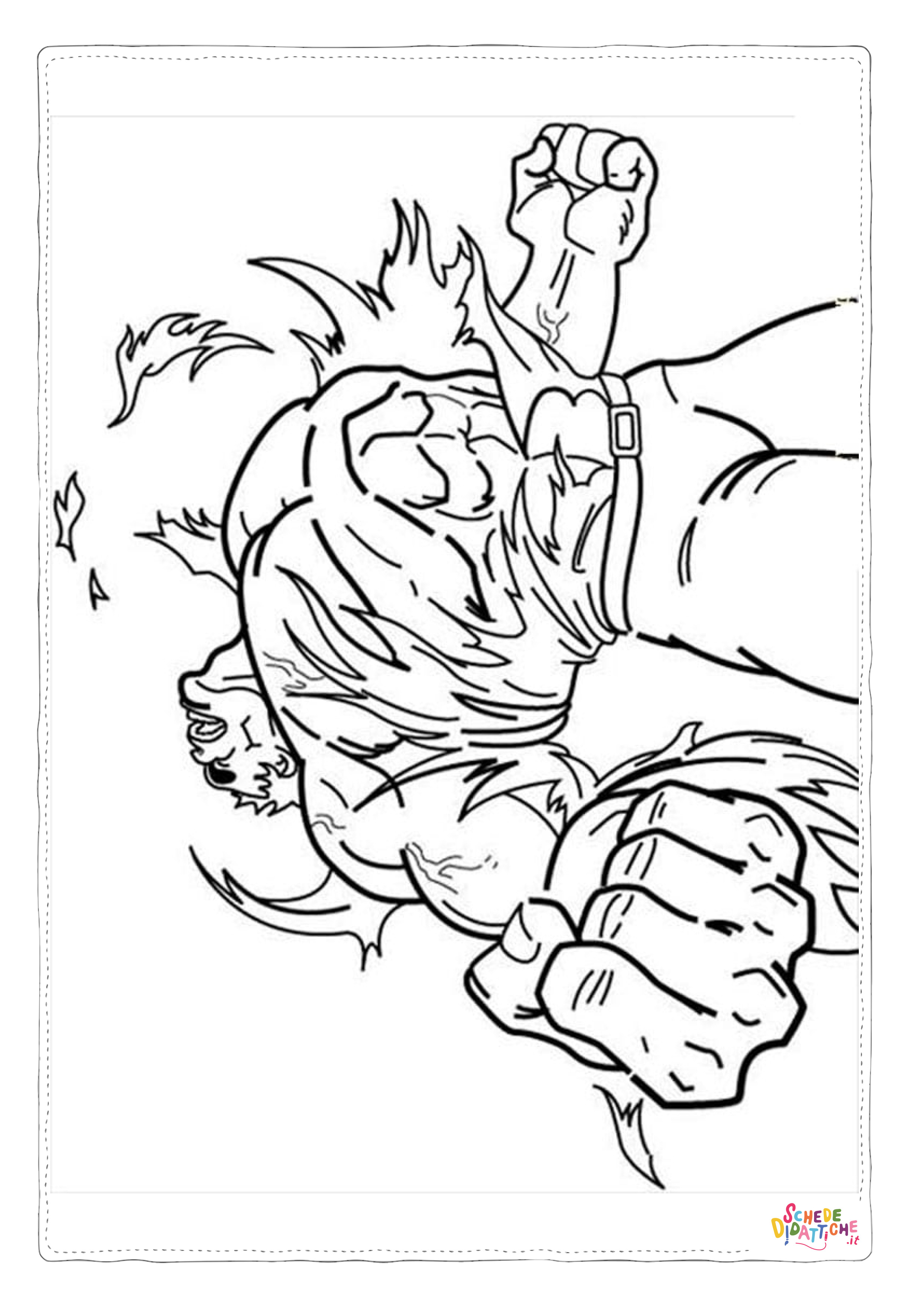 Disegno "Disegno di Hulk da stampare e colorare 123" Disegno di Hulk da stampare e colorare 123