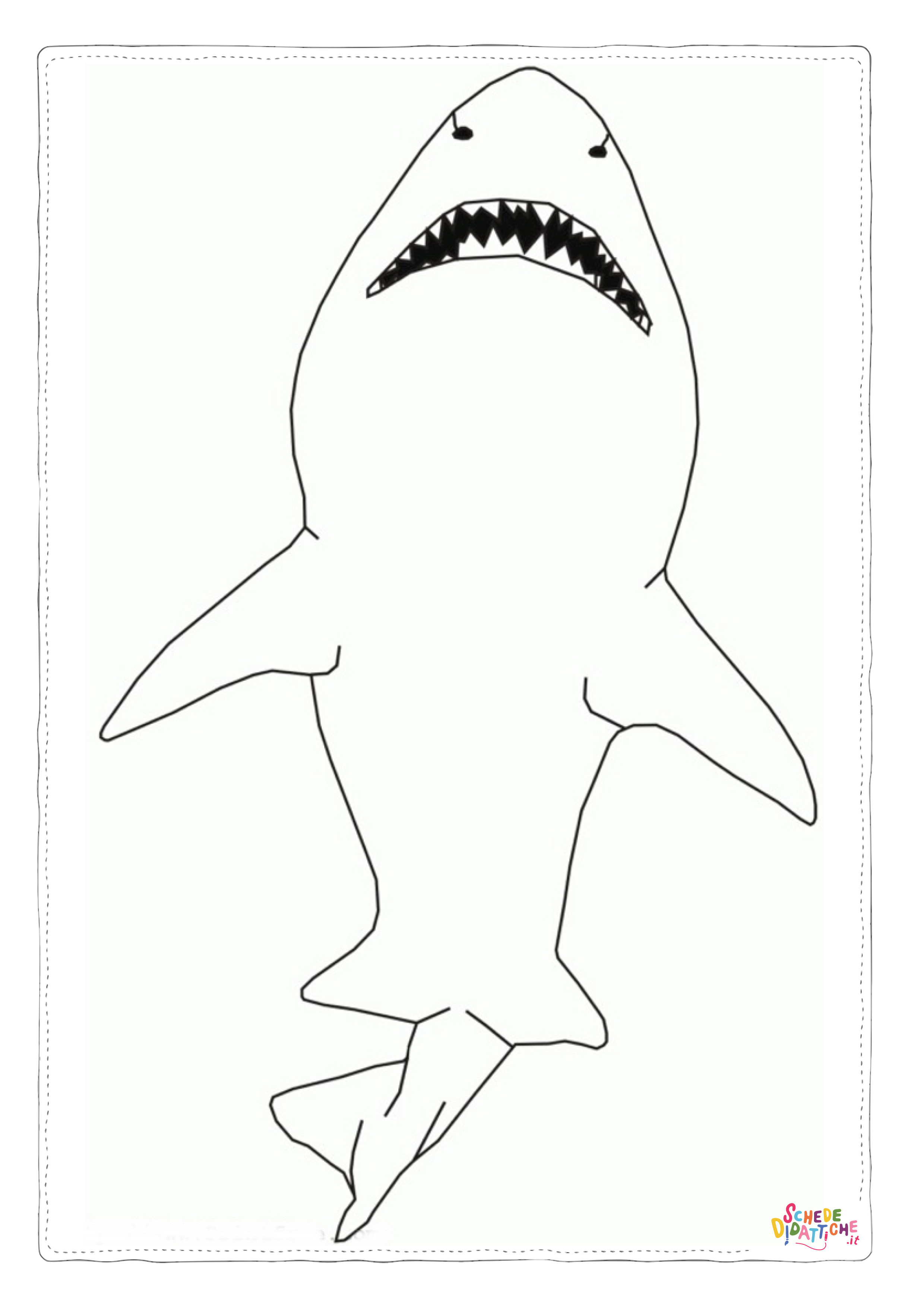 Disegno "Disegno di squalo da stampare e colorare 44" Disegno di squalo da stampare e colorare 44
