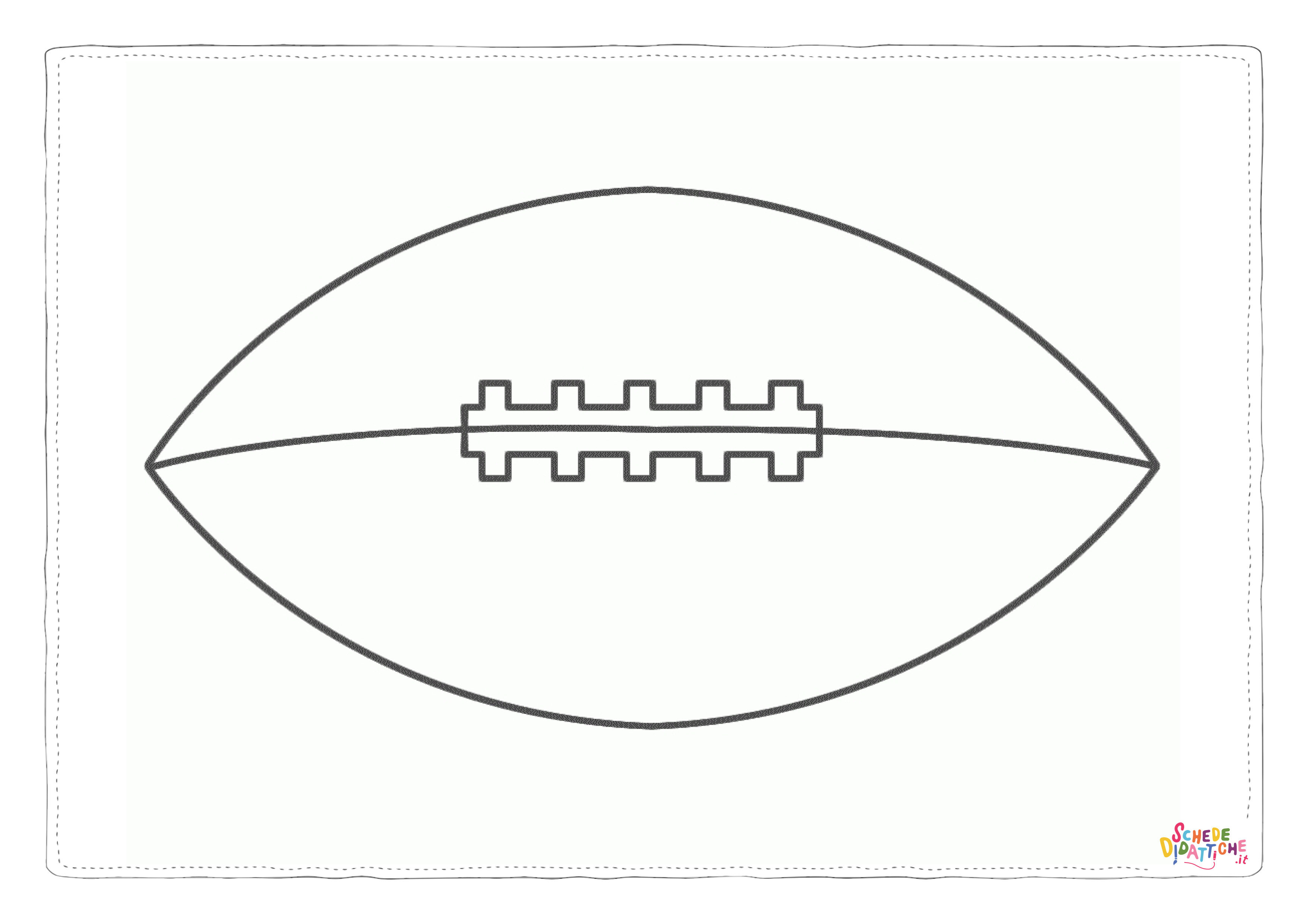 Disegno "Disegno di football americano da stampare e colorare 86" Disegno di football americano da stampare e colorare 86