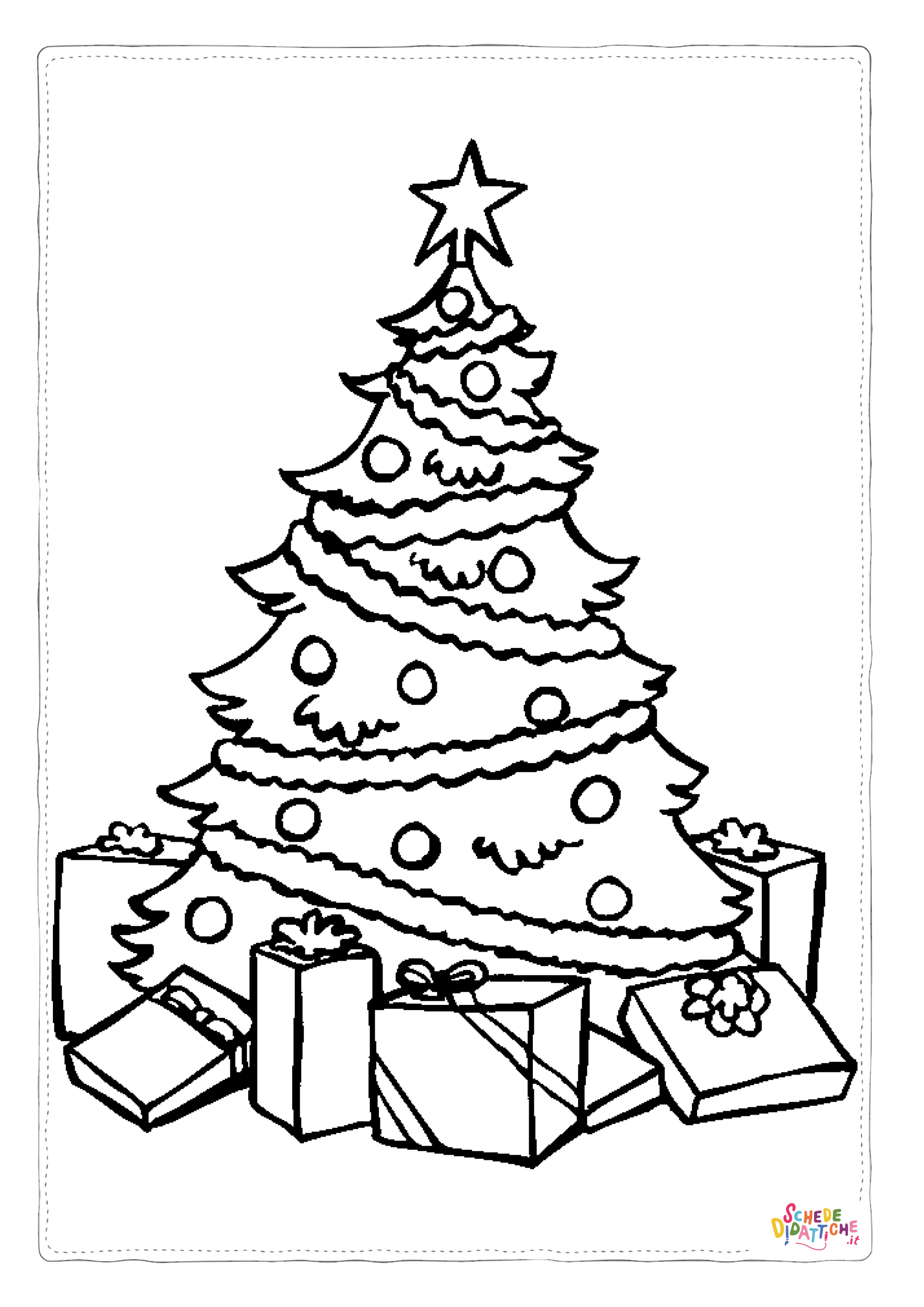Disegno "Disegno di albero di Natale da stampare e colorare 31" Disegno di albero di Natale da stampare e colorare 31