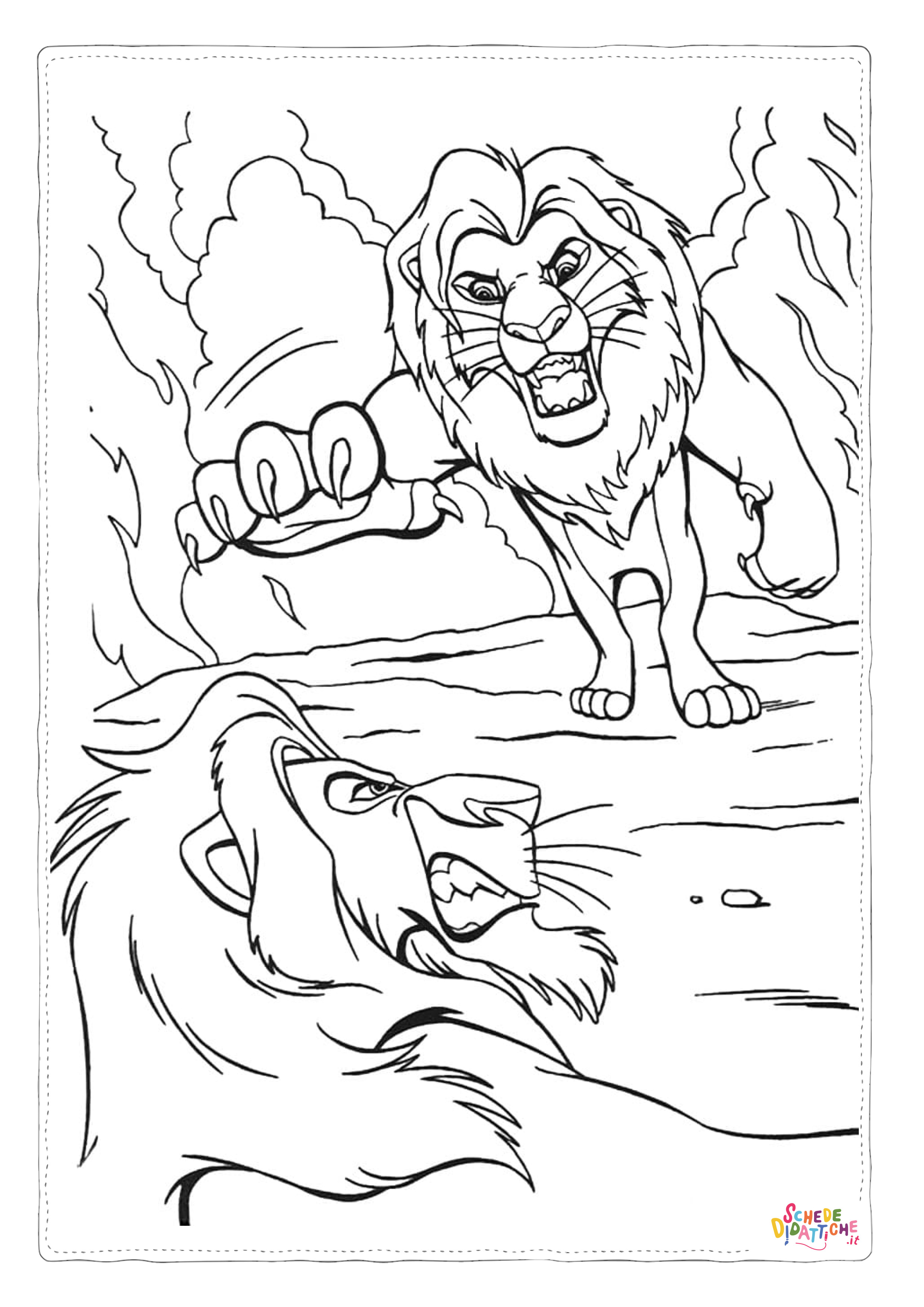 Disegno di Re Leone da stampare e colorare 168