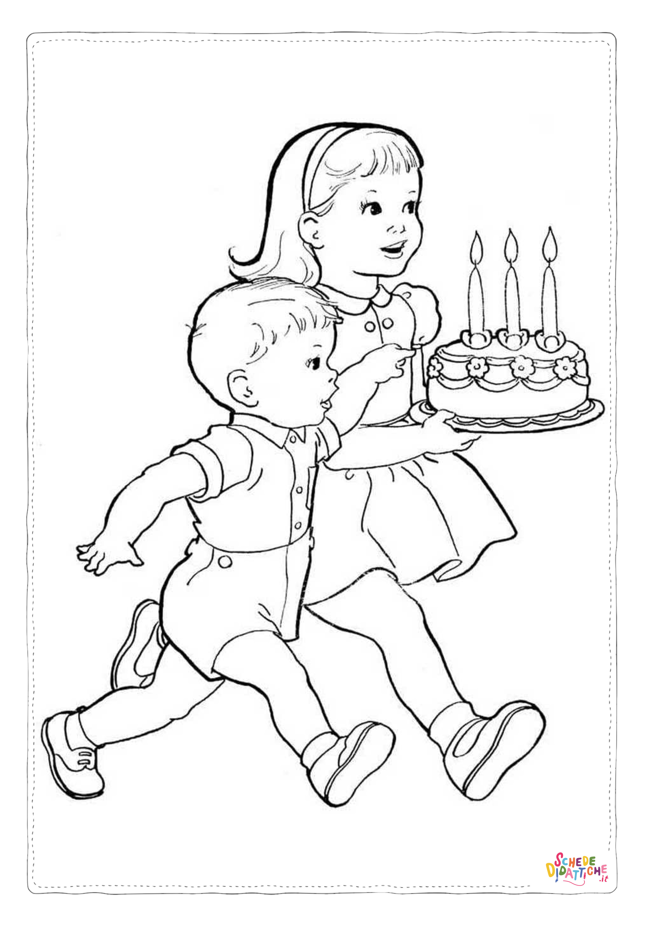Disegno di compleanno da stampare e colorare 93
