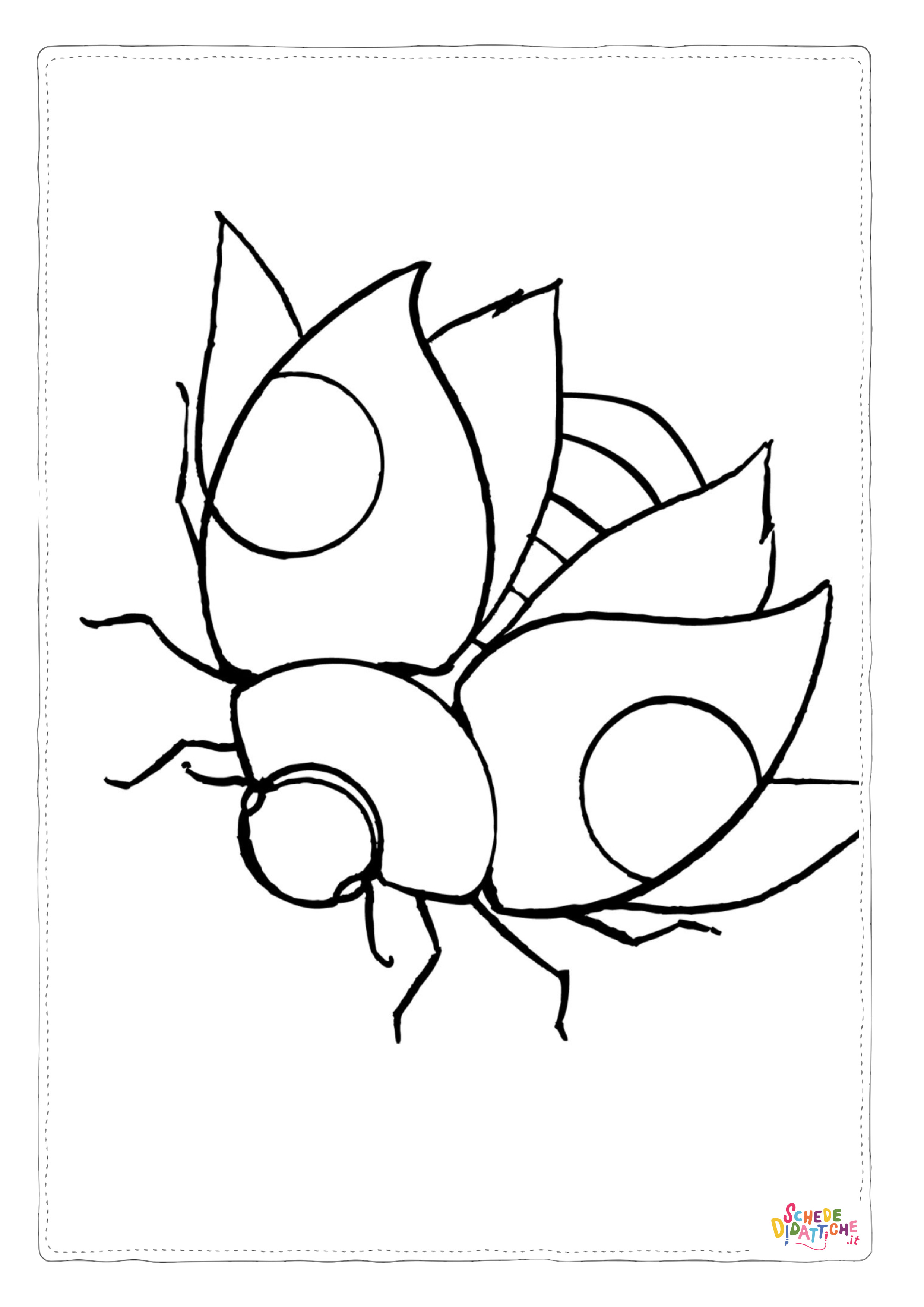 Disegno "Disegno di coccinella da stampare e colorare 37" Disegno di coccinella da stampare e colorare 37