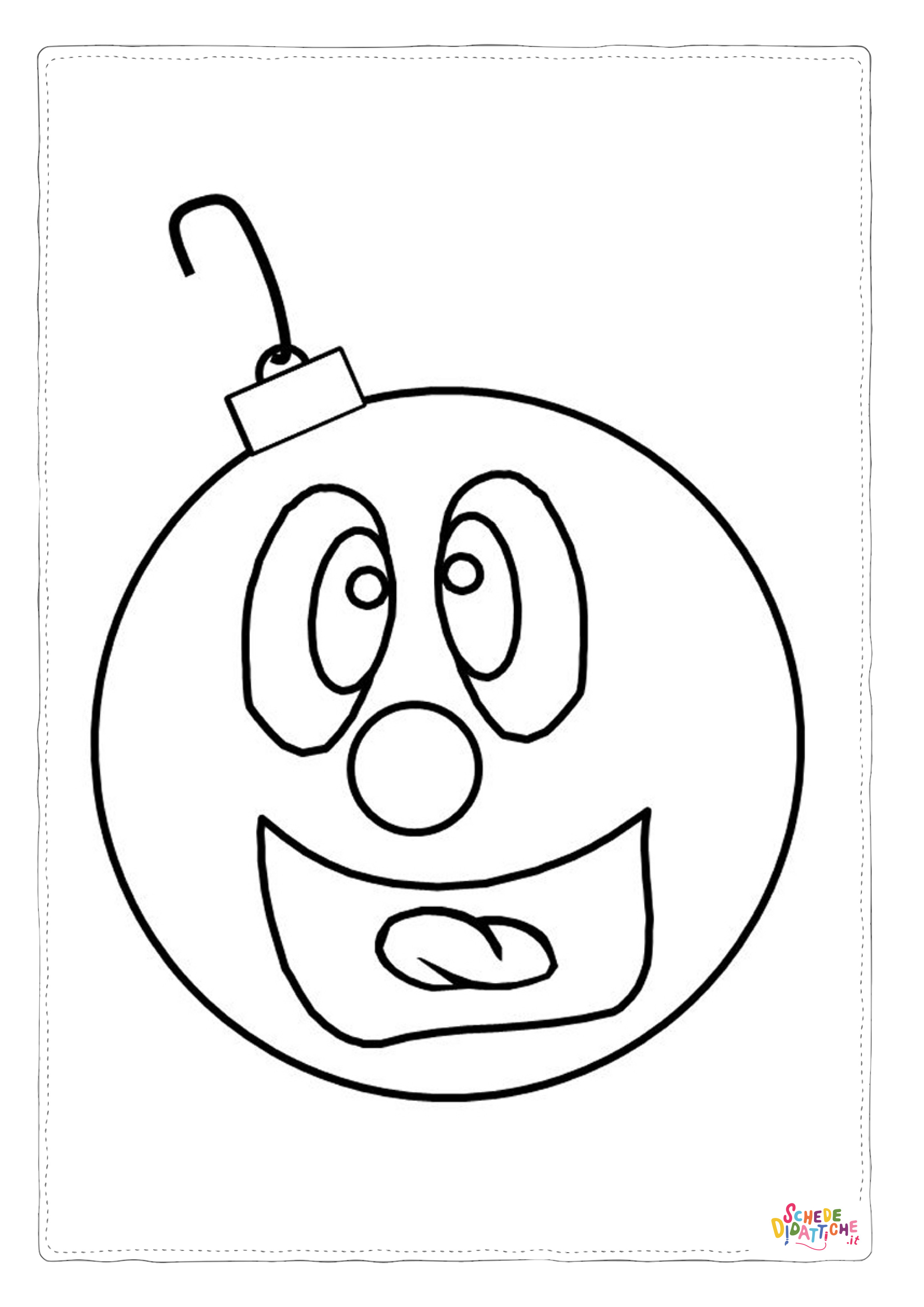 Disegno "Disegno di palla di Natale da stampare e colorare 52" Disegno di palla di Natale da stampare e colorare 52
