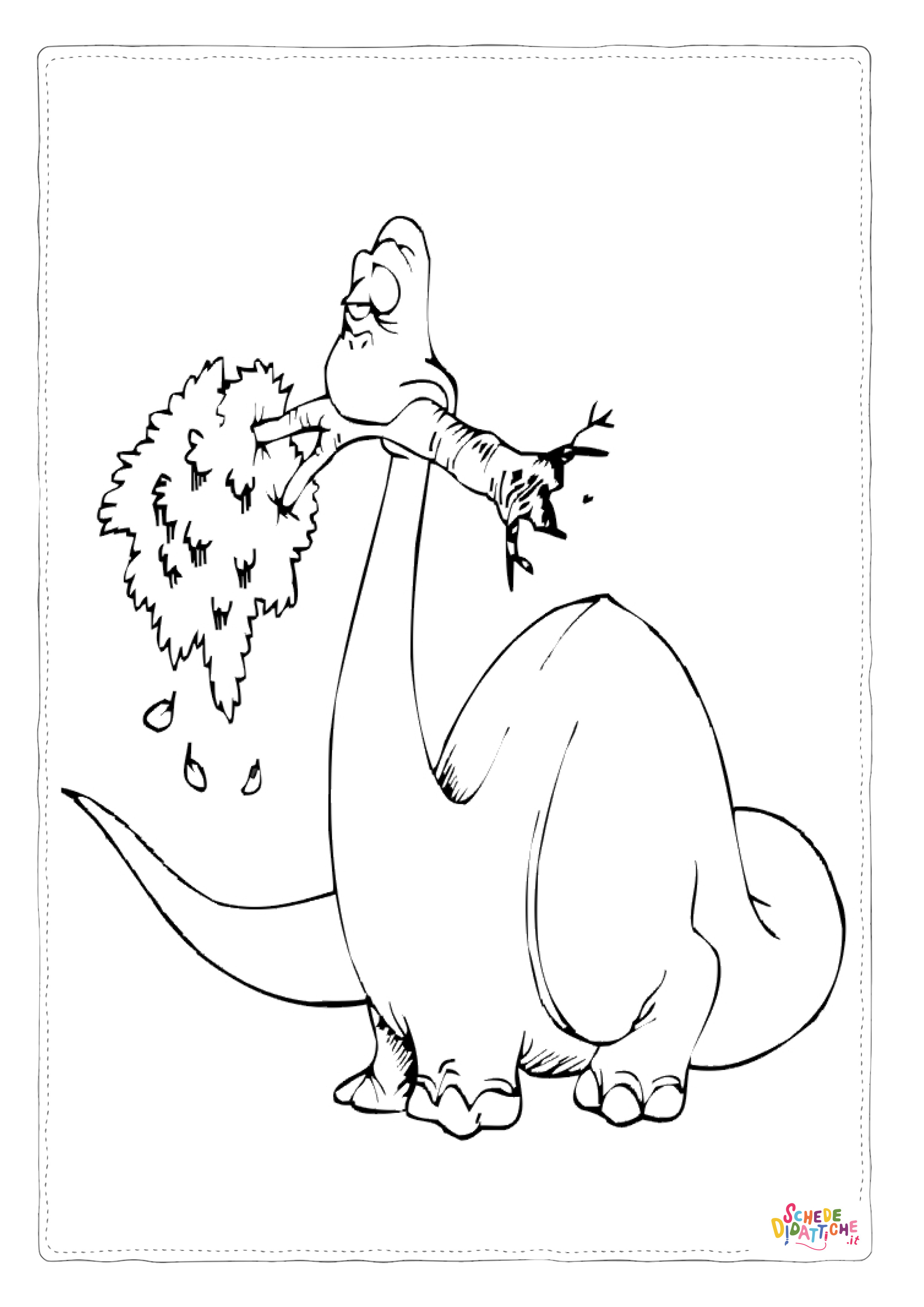 Disegno "Disegno di Brontosauro da stampare e colorare 30" Disegno di Brontosauro da stampare e colorare 30