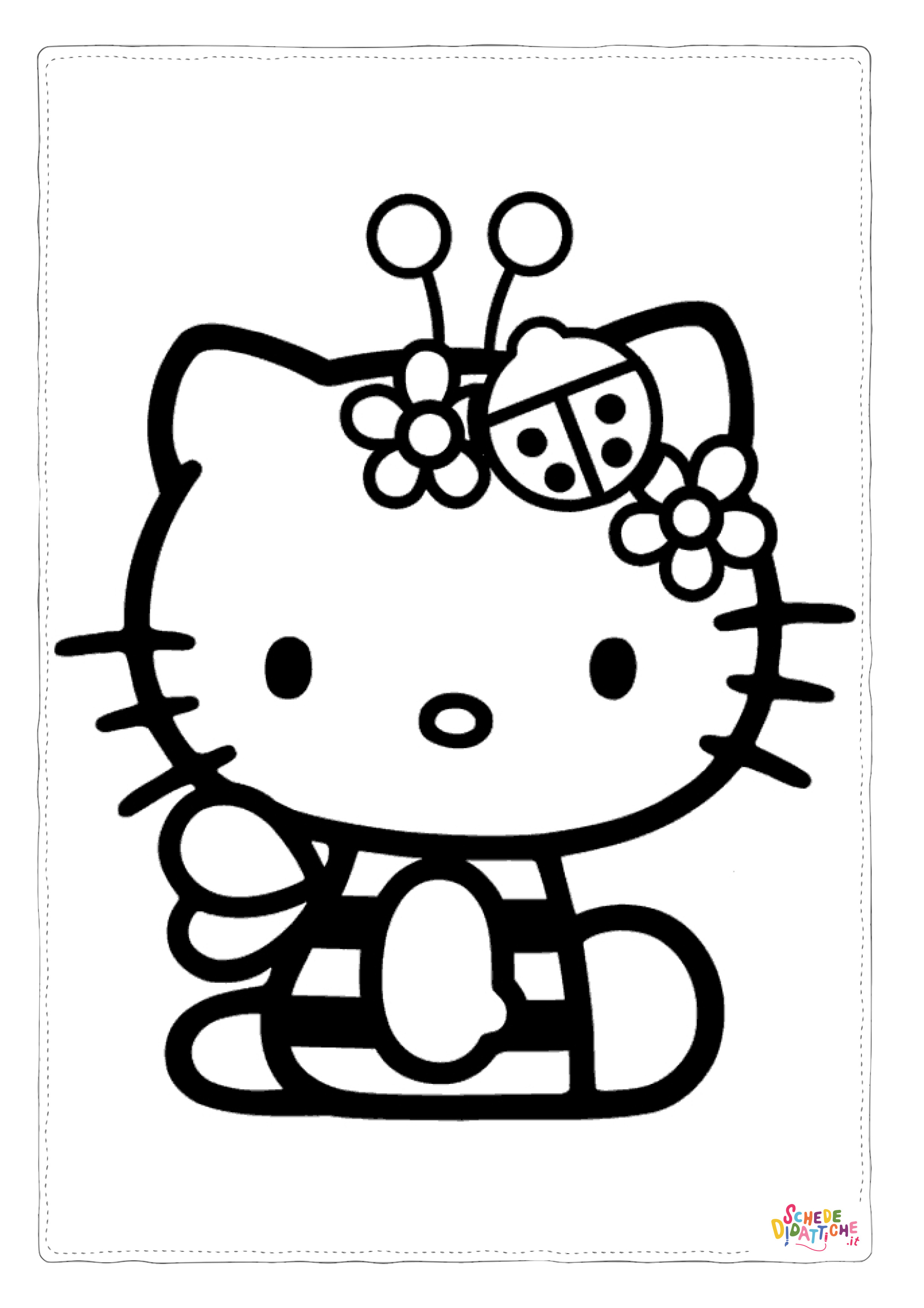 Disegno "Disegno di Hello Kitty da stampare e colorare 109" Disegno di Hello Kitty da stampare e colorare 109
