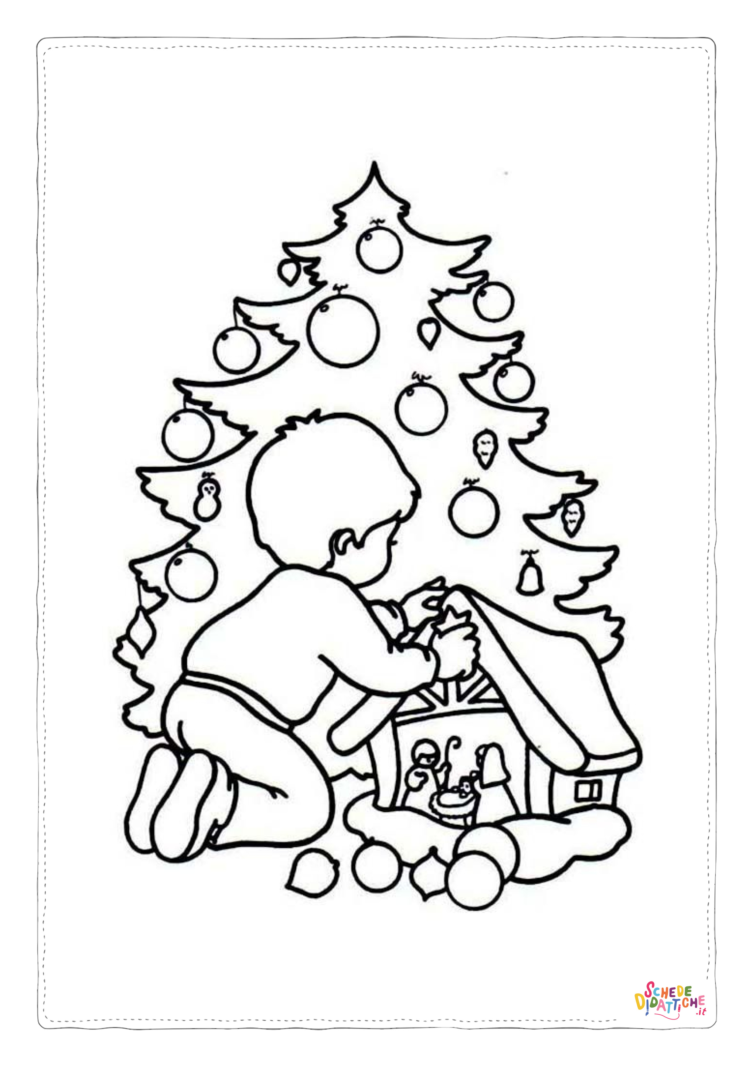 Disegno "Disegno di albero di Natale da stampare e colorare 245" Disegno di albero di Natale da stampare e colorare 245