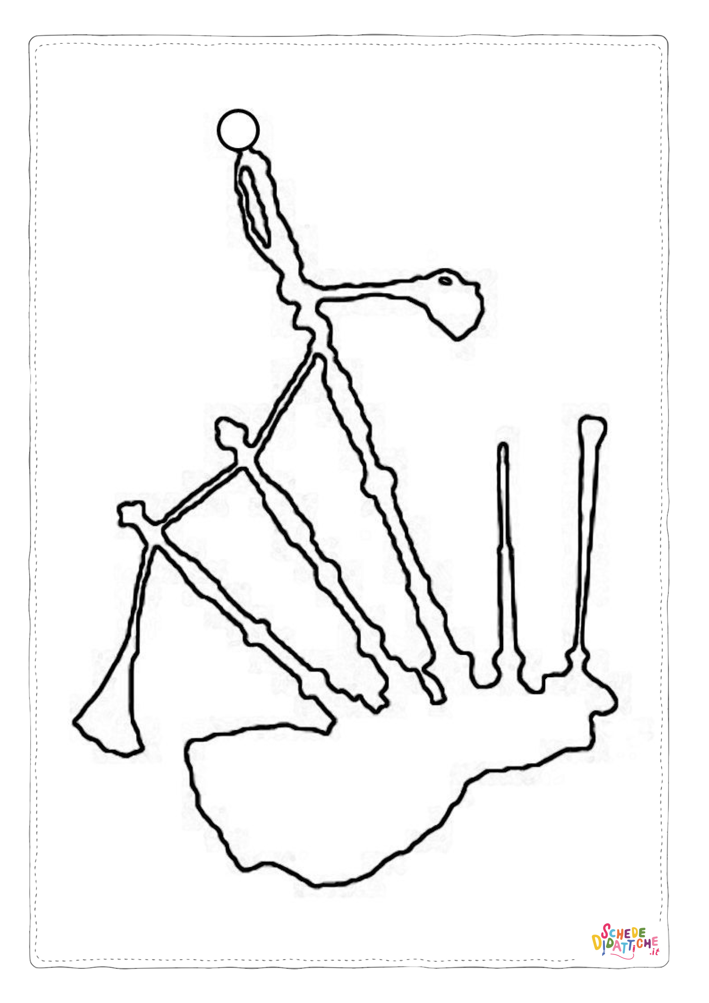 Disegno "Disegno di strumento musicale da stampare e colorare 101" Disegno di strumento musicale da stampare e colorare 101