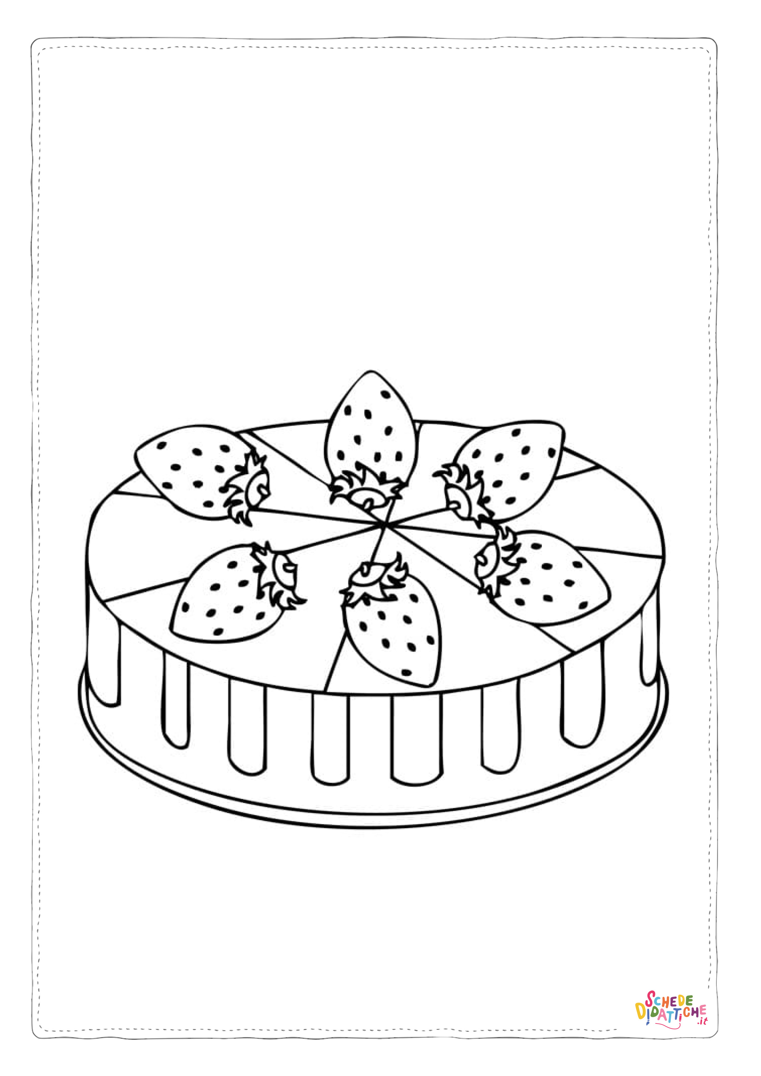 Disegno "Disegno di torta da stampare e colorare 31" Disegno di torta da stampare e colorare 31