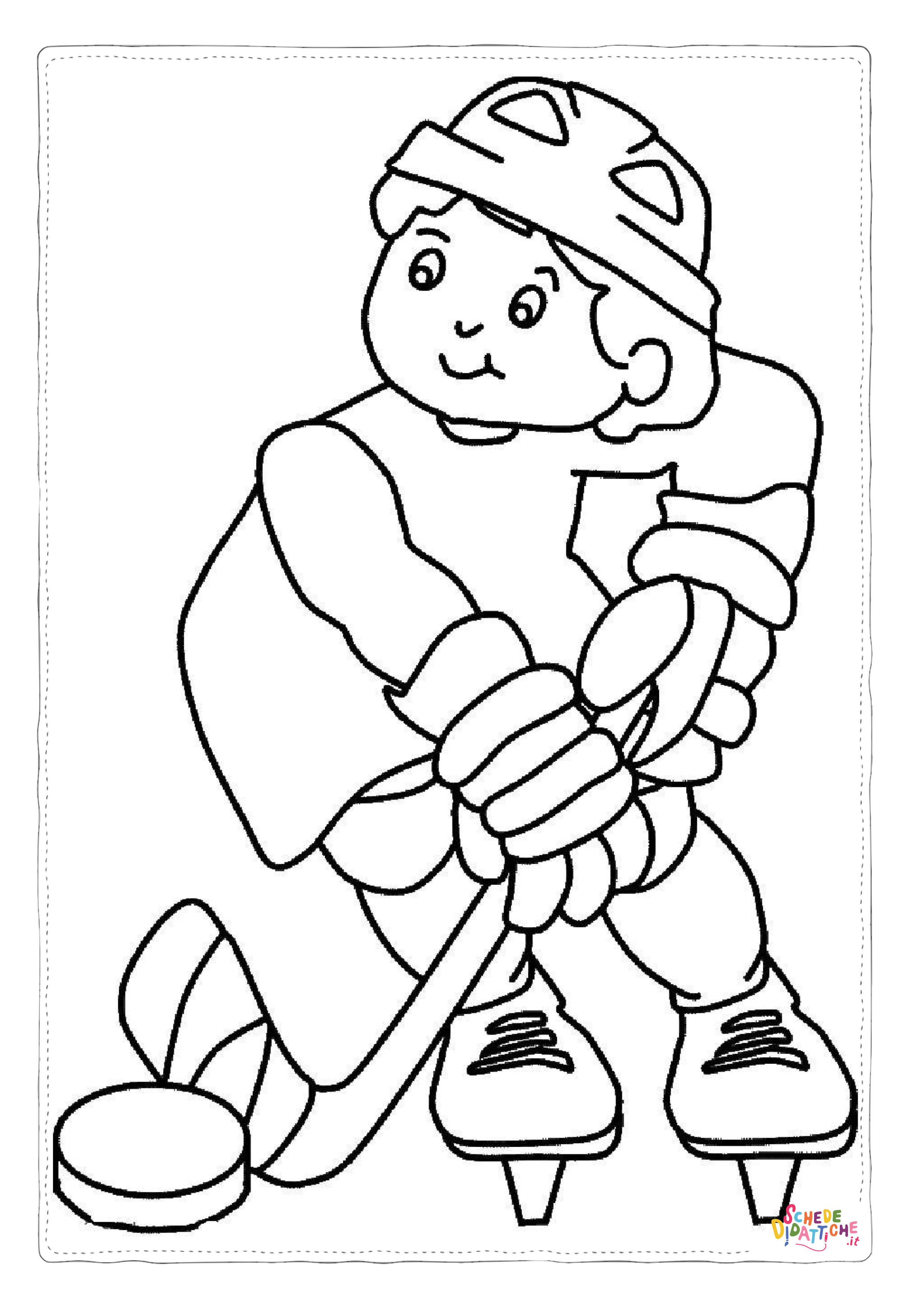 Disegno "Disegno di hockey da stampare e colorare 9" Disegno di hockey da stampare e colorare 9