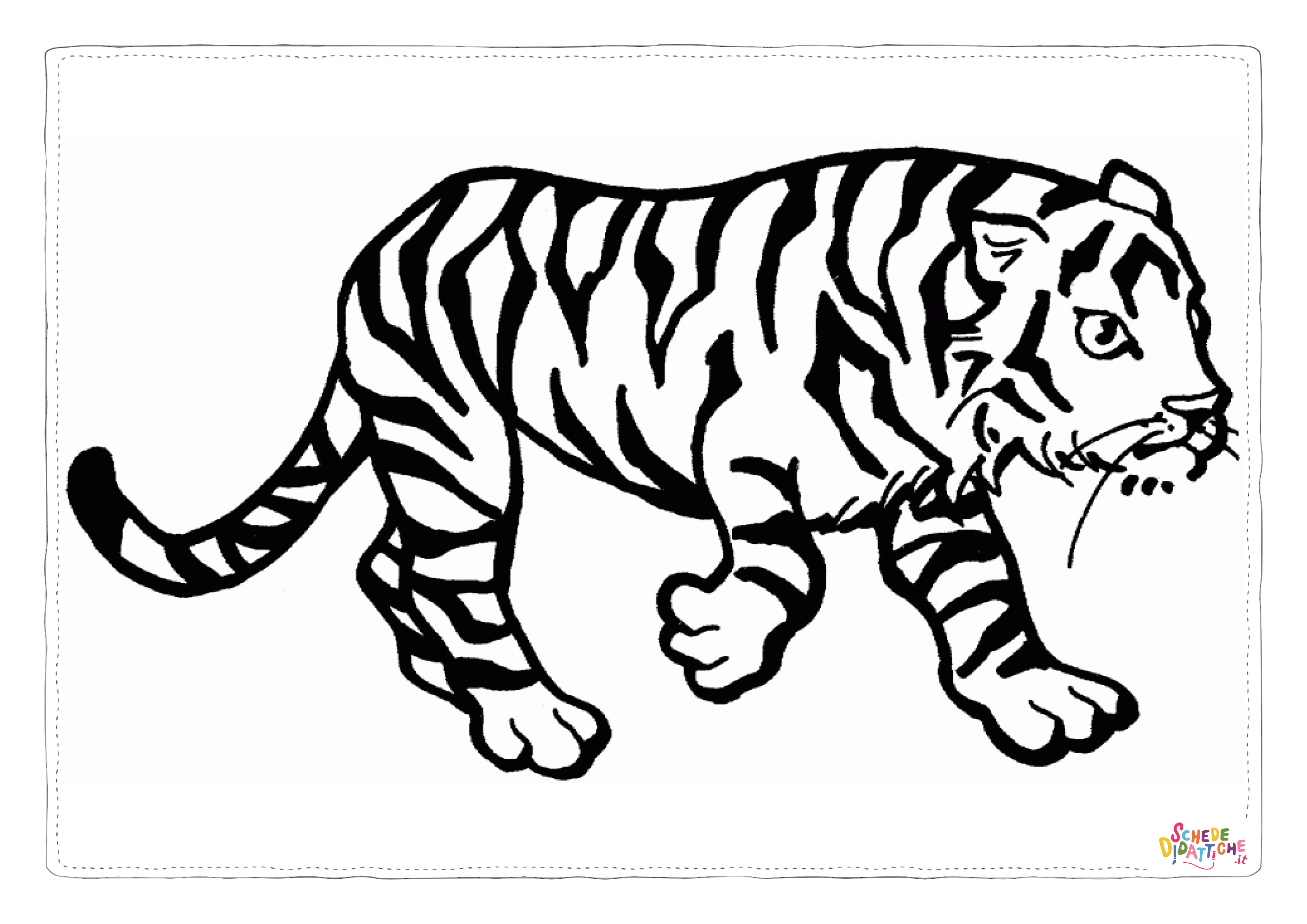Disegno "Disegno di tigre da stampare e colorare 29" Disegno di tigre da stampare e colorare 29