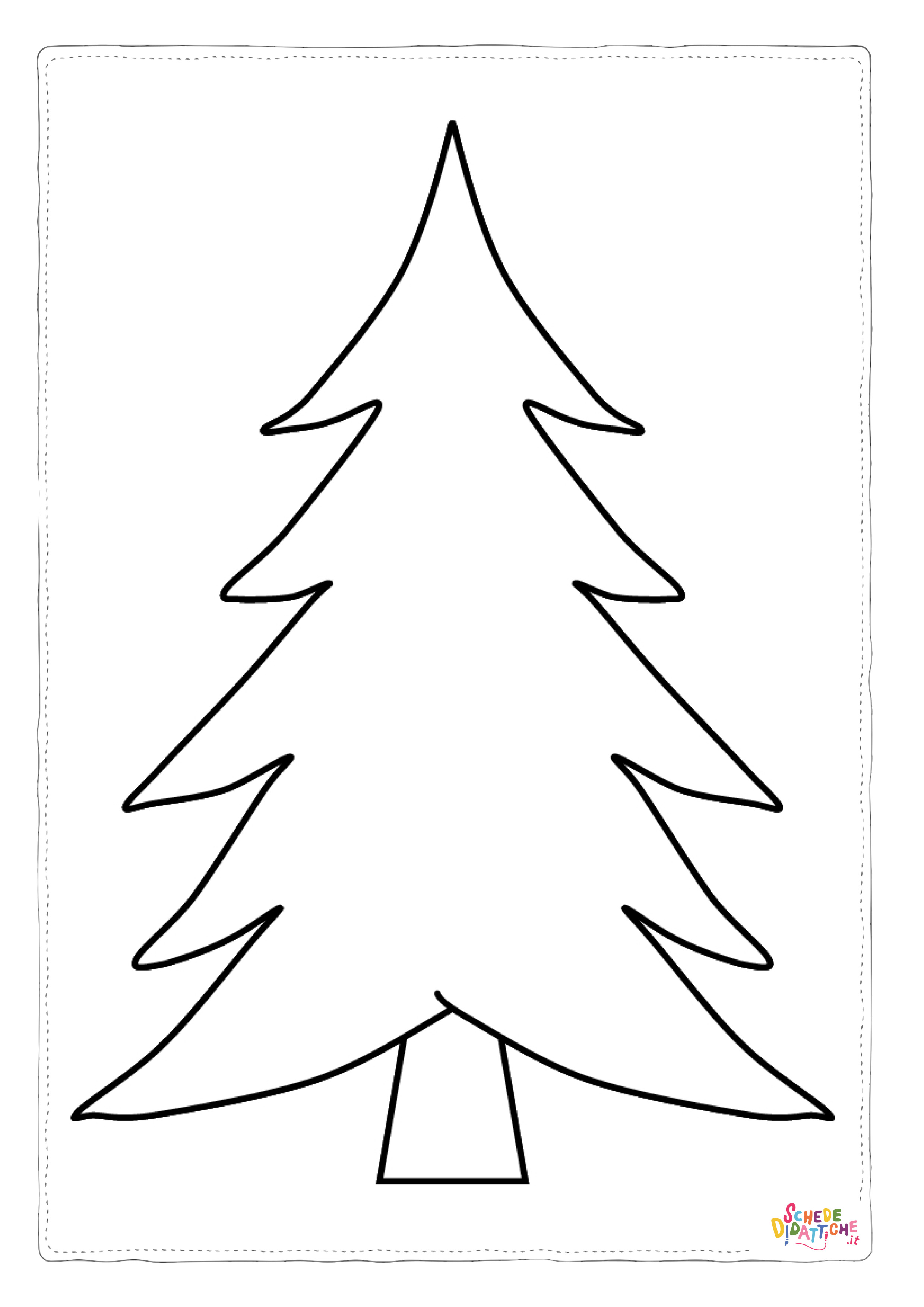 Disegno "Disegno di albero di Natale da stampare e colorare 23" Disegno di albero di Natale da stampare e colorare 23