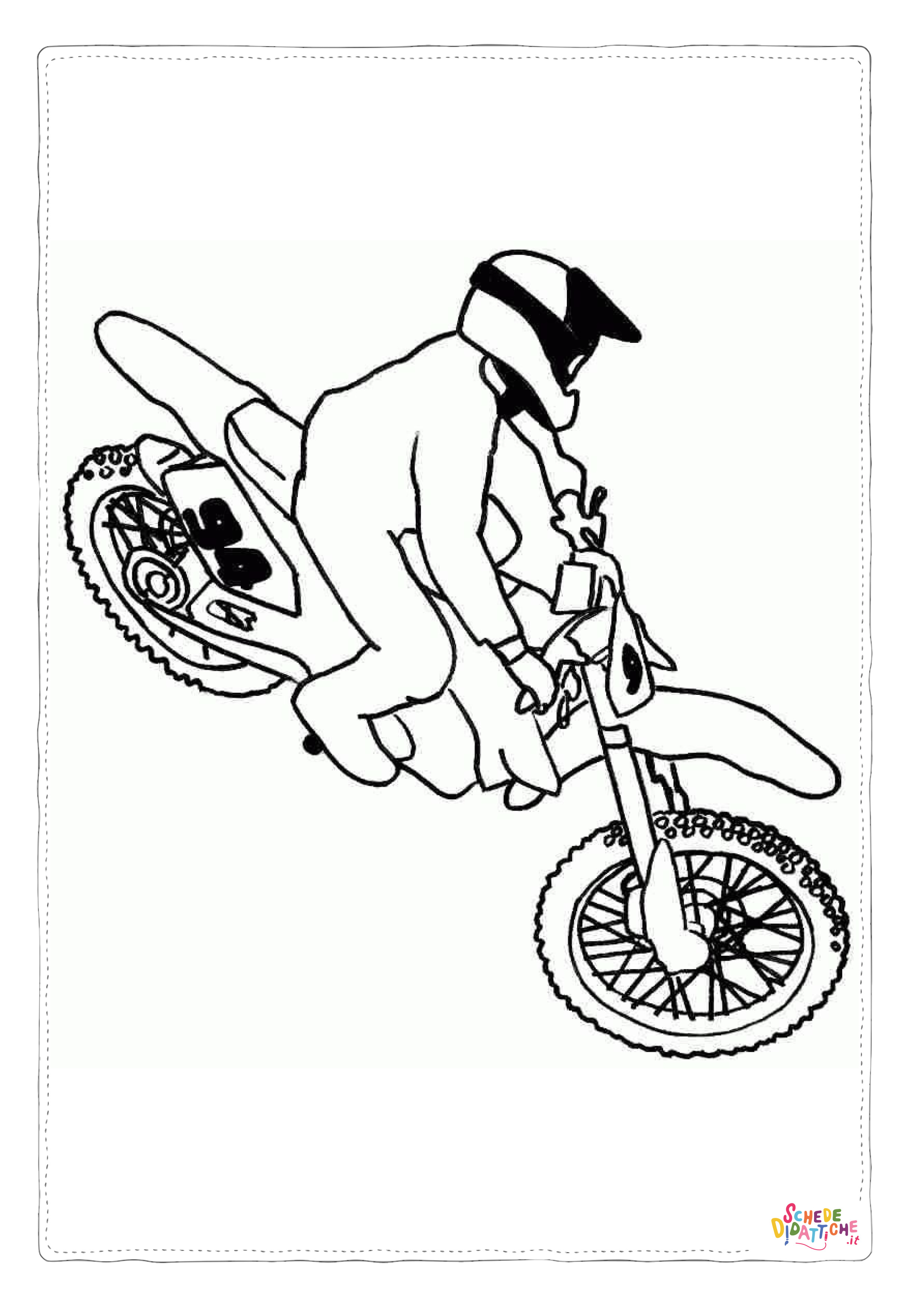 Disegno "Disegno di moto da stampare e colorare 6" Disegno di moto da stampare e colorare 6