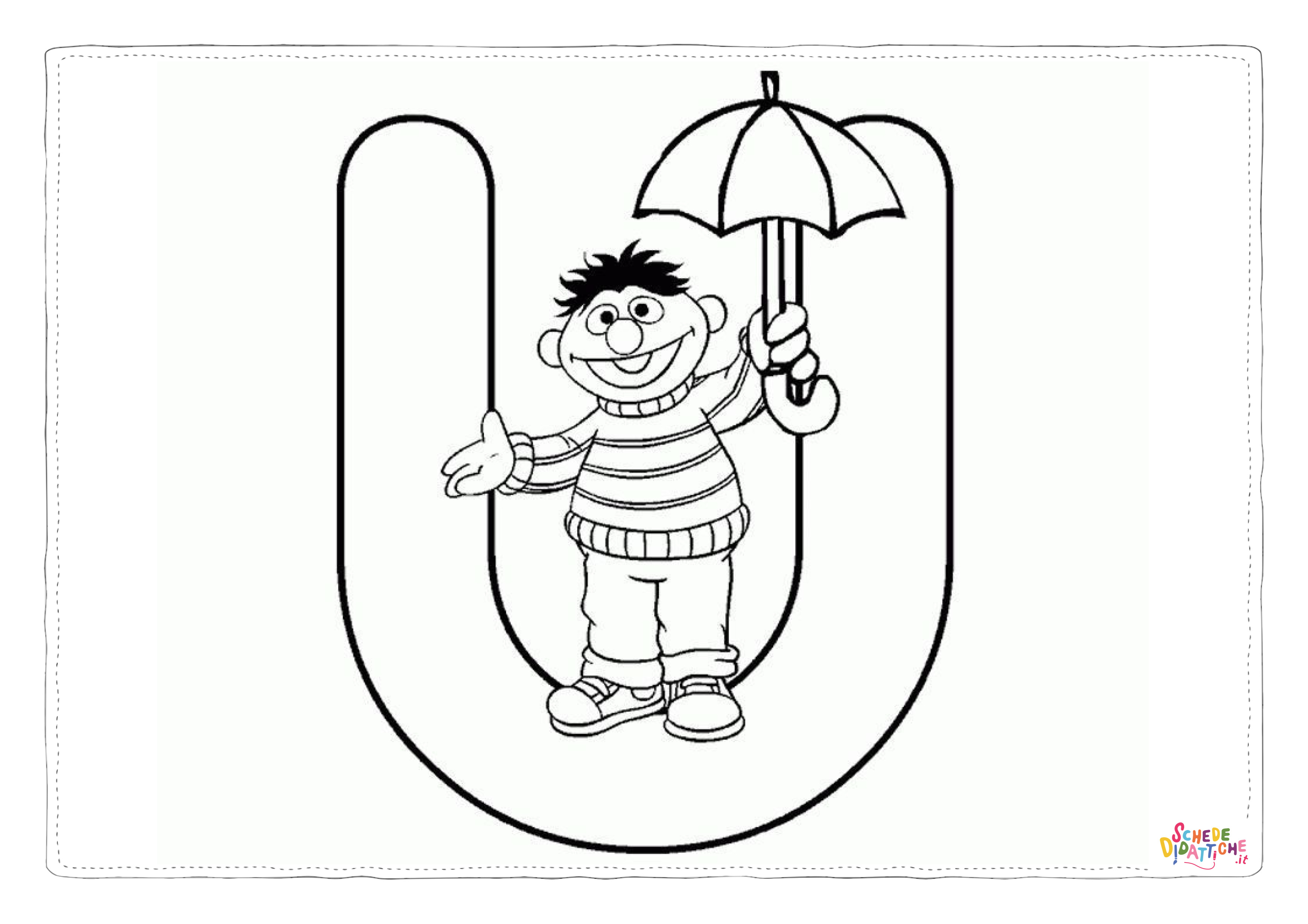 Disegno "Disegno di lettera dell'alfabeto da stampare e colorare 316" Disegno di lettera dell'alfabeto da stampare e colorare 316
