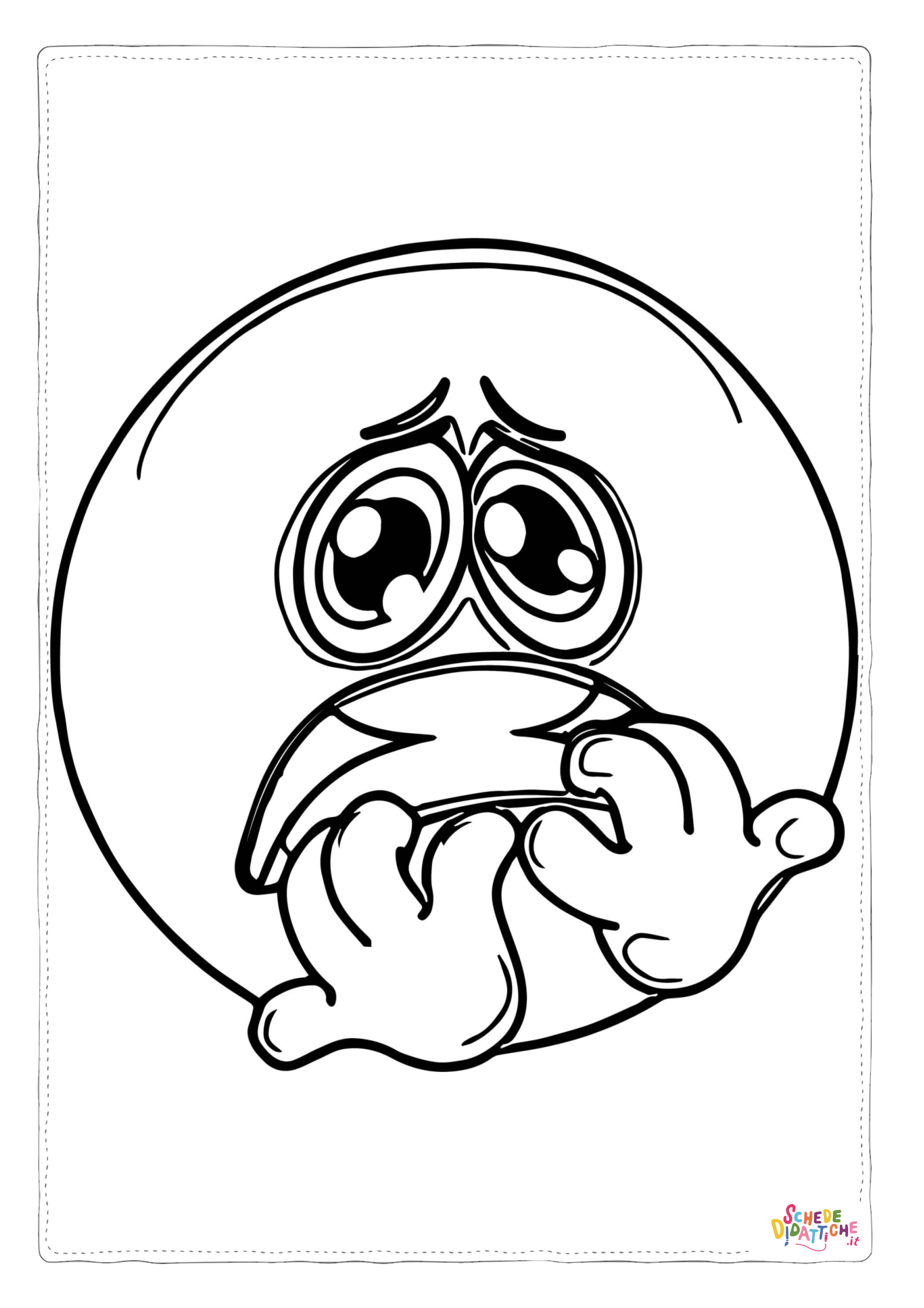Disegno "Disegno di emoji da stampare e colorare 19" Disegno di emoji da stampare e colorare 19