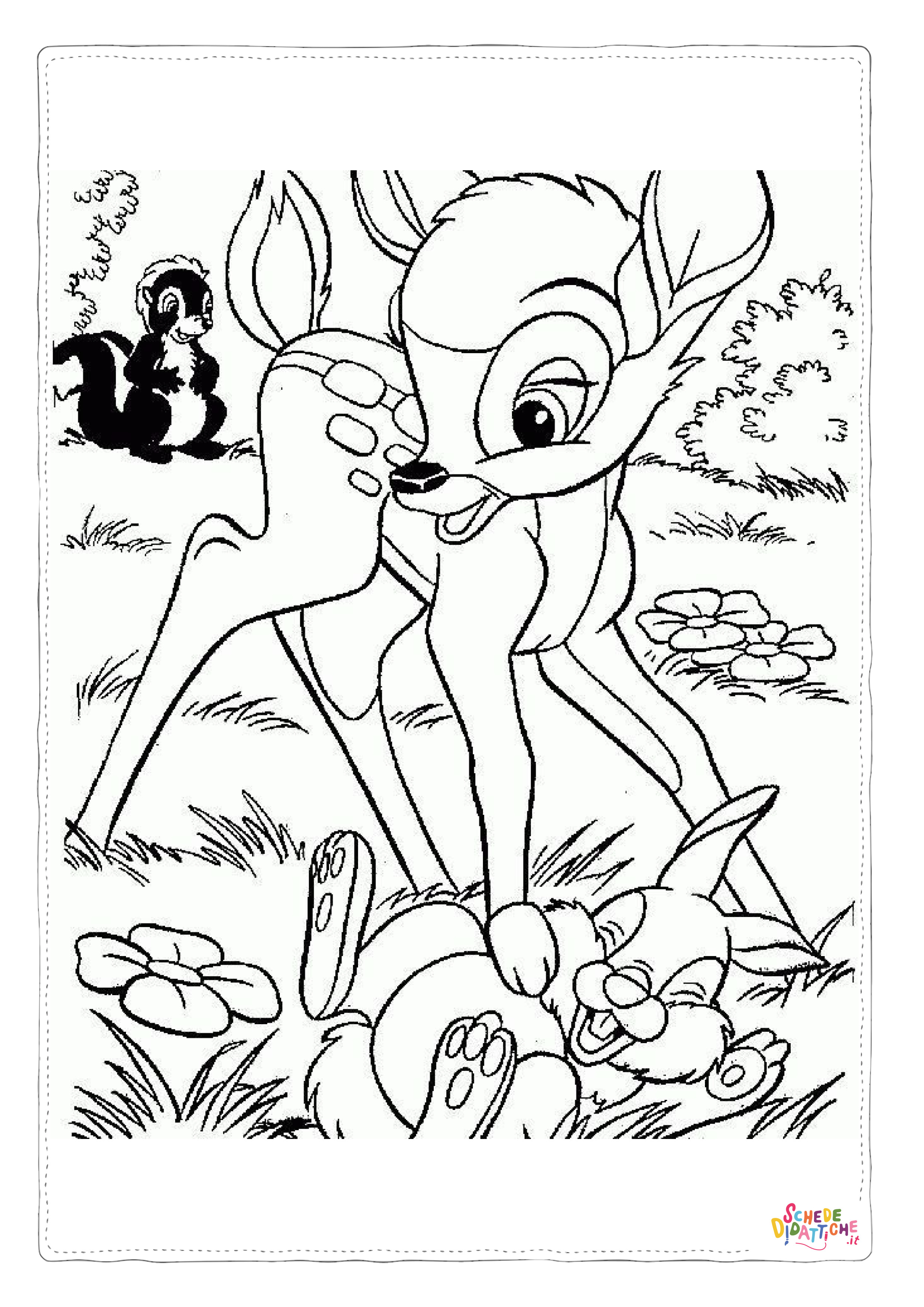 Disegno "Disegno di Bambi da stampare e colorare 69" Disegno di Bambi da stampare e colorare 69