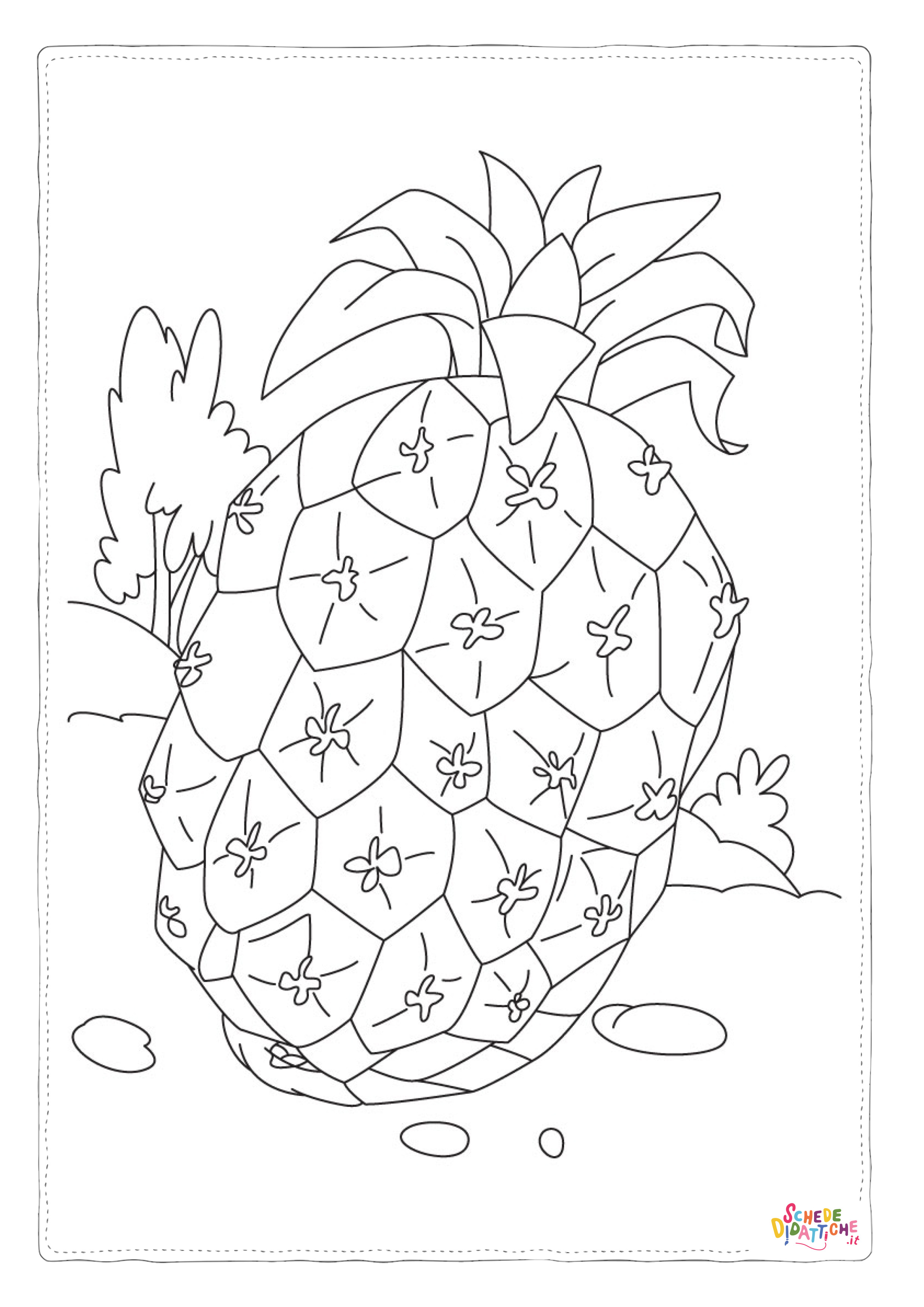Disegno di ananas da stampare e colorare 11