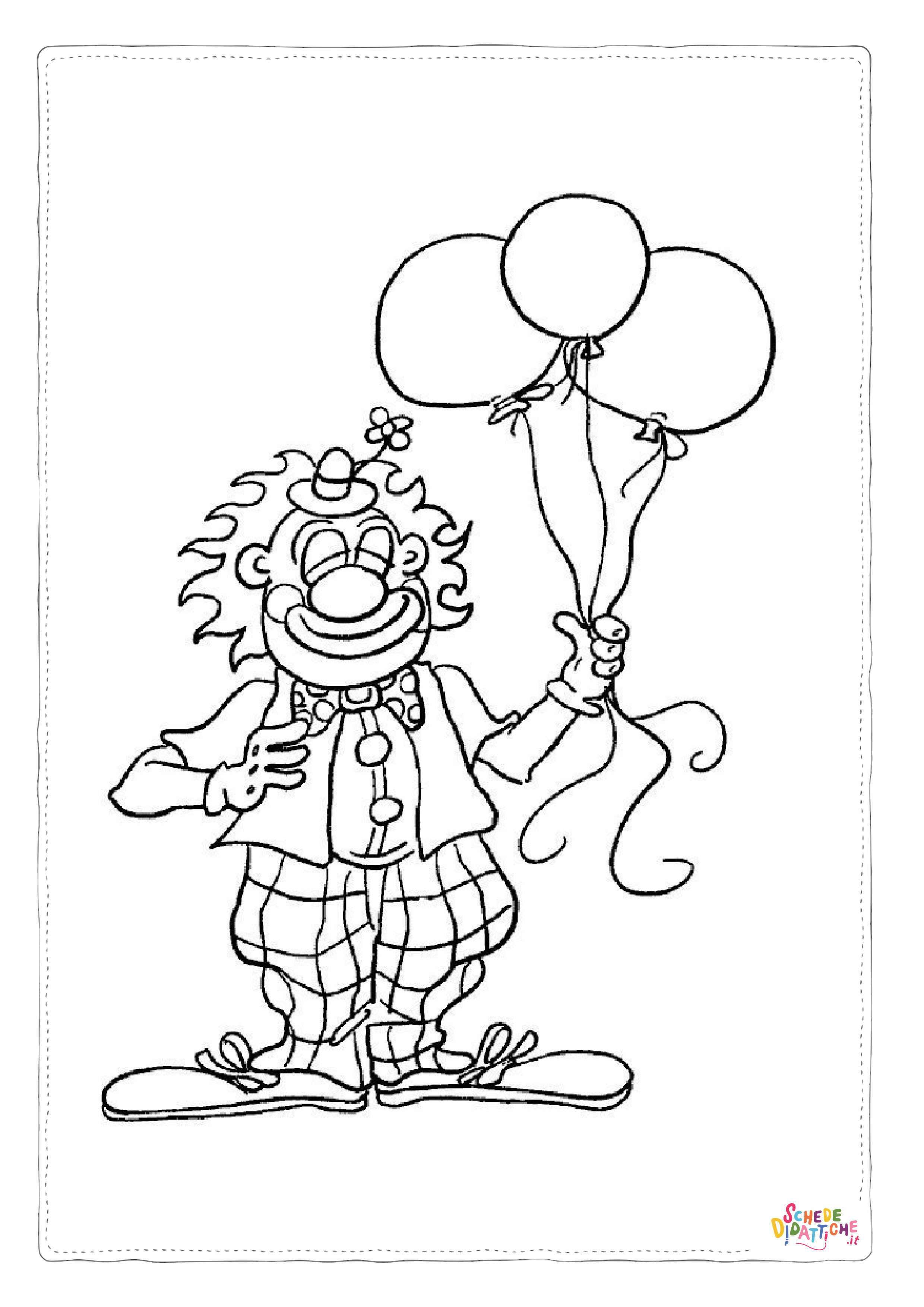 Disegno di clown da stampare e colorare 39