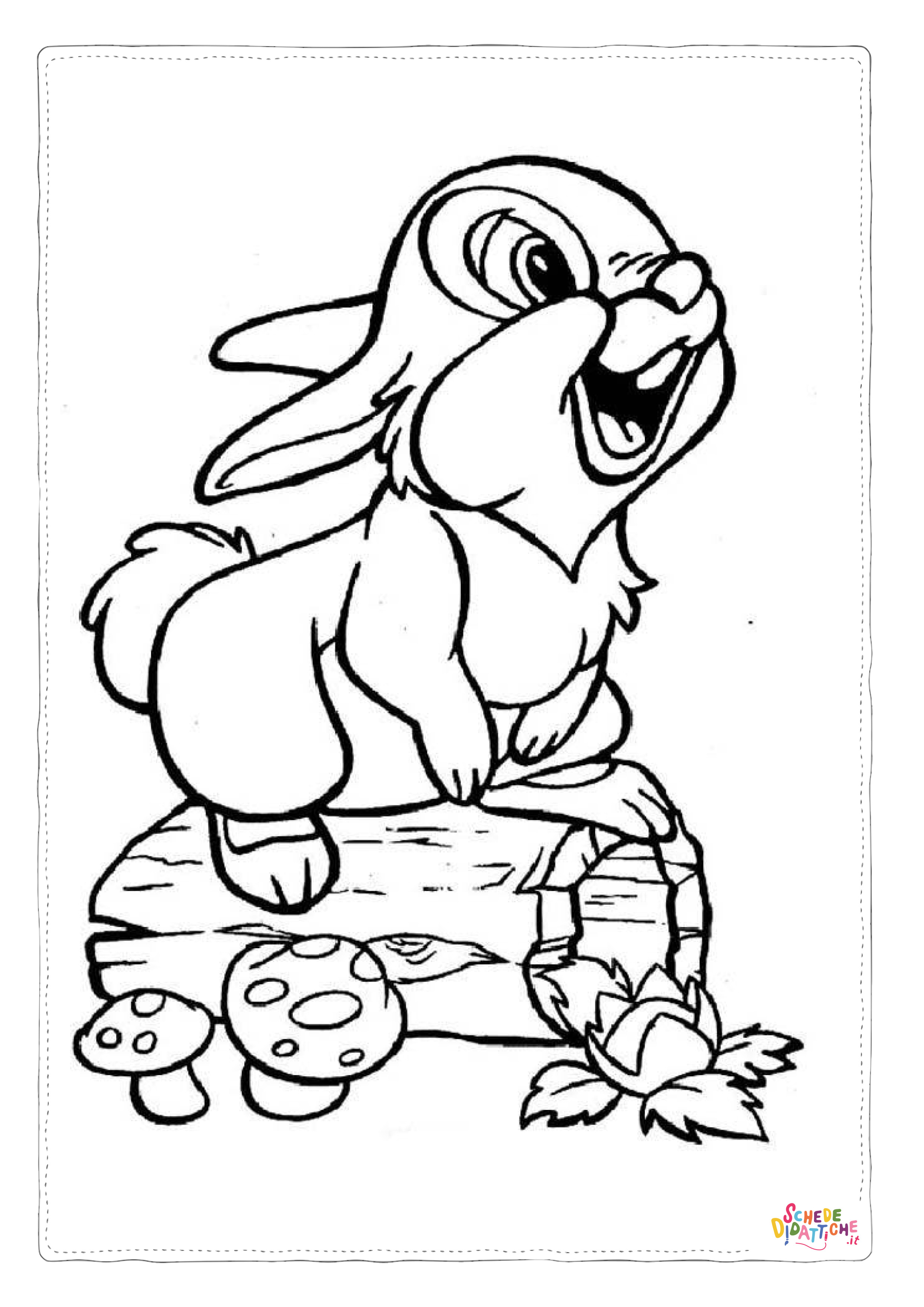Disegno "Disegno di coniglio da stampare e colorare 127" Disegno di coniglio da stampare e colorare 127