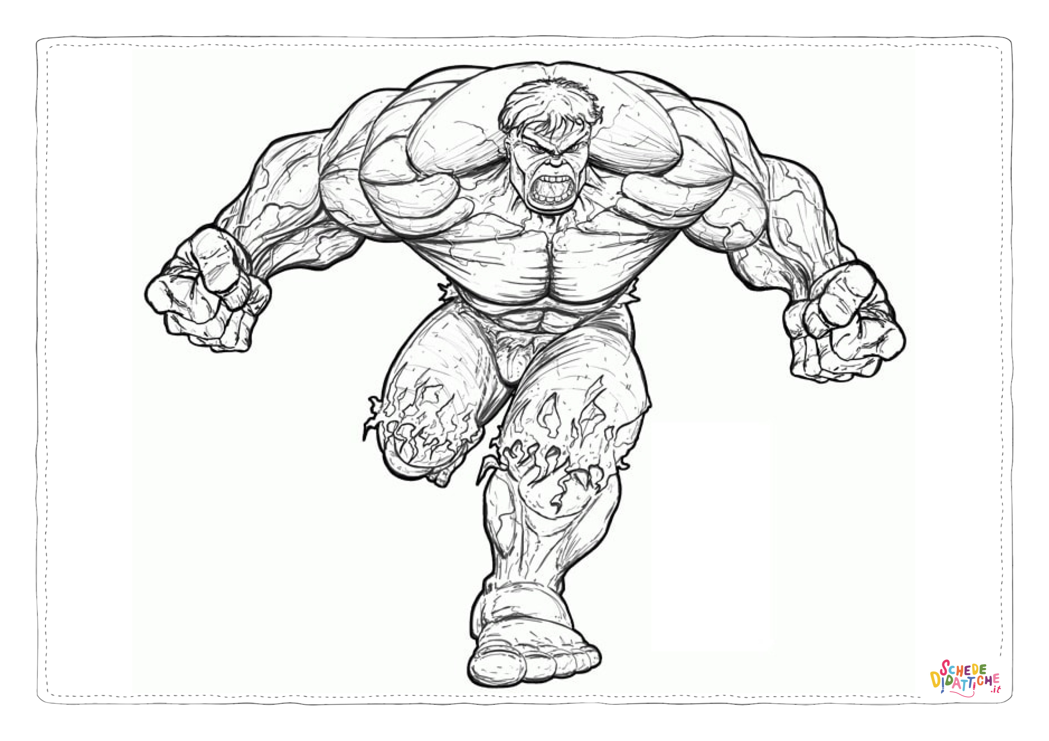 Disegno "Disegno di Hulk da stampare e colorare 81" Disegno di Hulk da stampare e colorare 81
