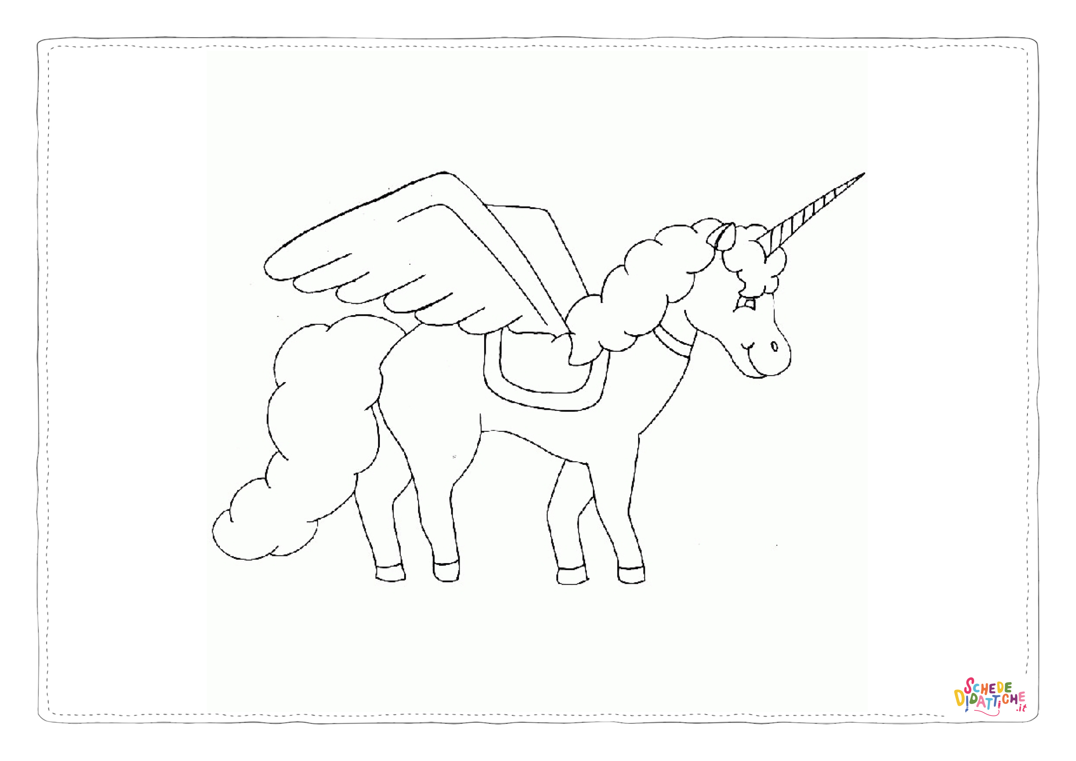 Disegno di unicorno da stampare e colorare 97