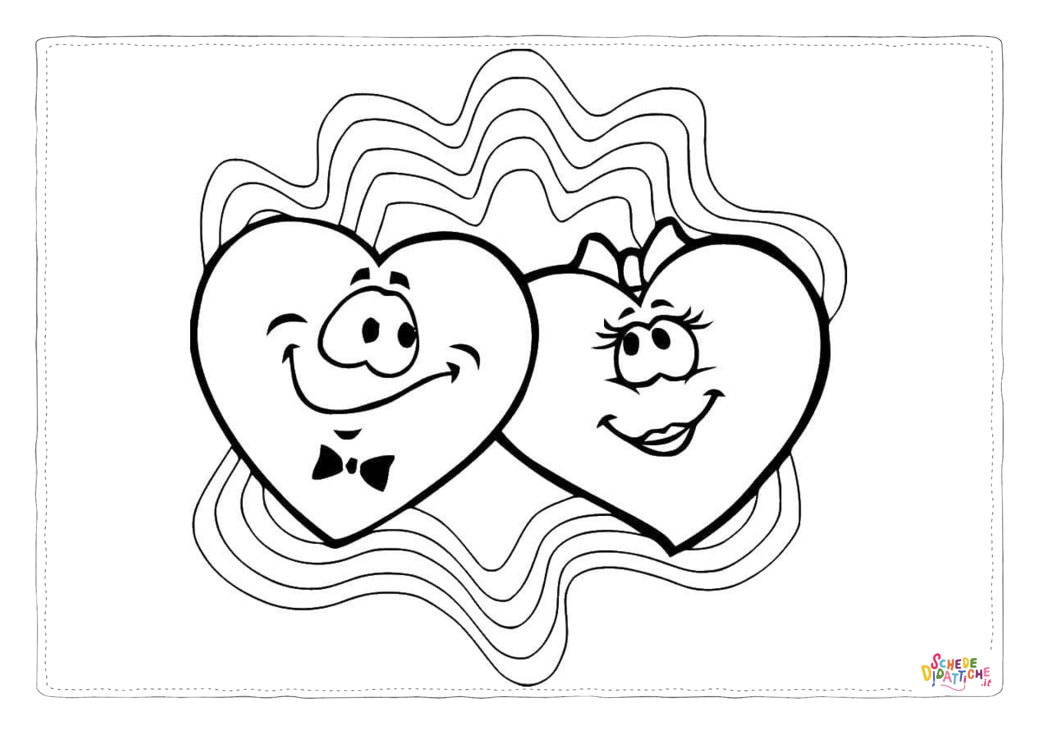 Disegno "Disegno di San Valentino da stampare e colorare 42" Disegno di San Valentino da stampare e colorare 42