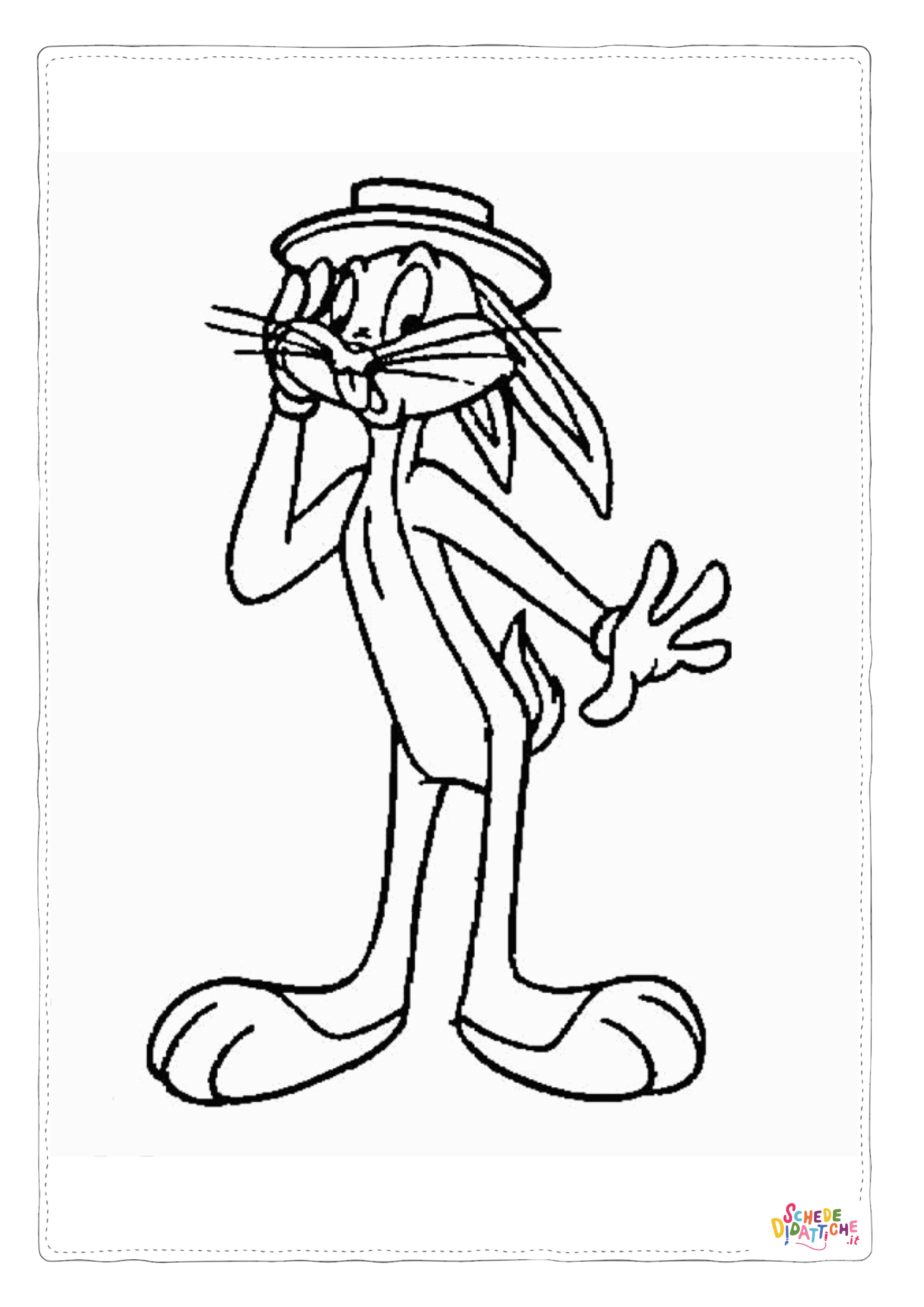 Disegno "Disegno di Bugs Bunny da stampare e colorare 7" Disegno di Bugs Bunny da stampare e colorare 7