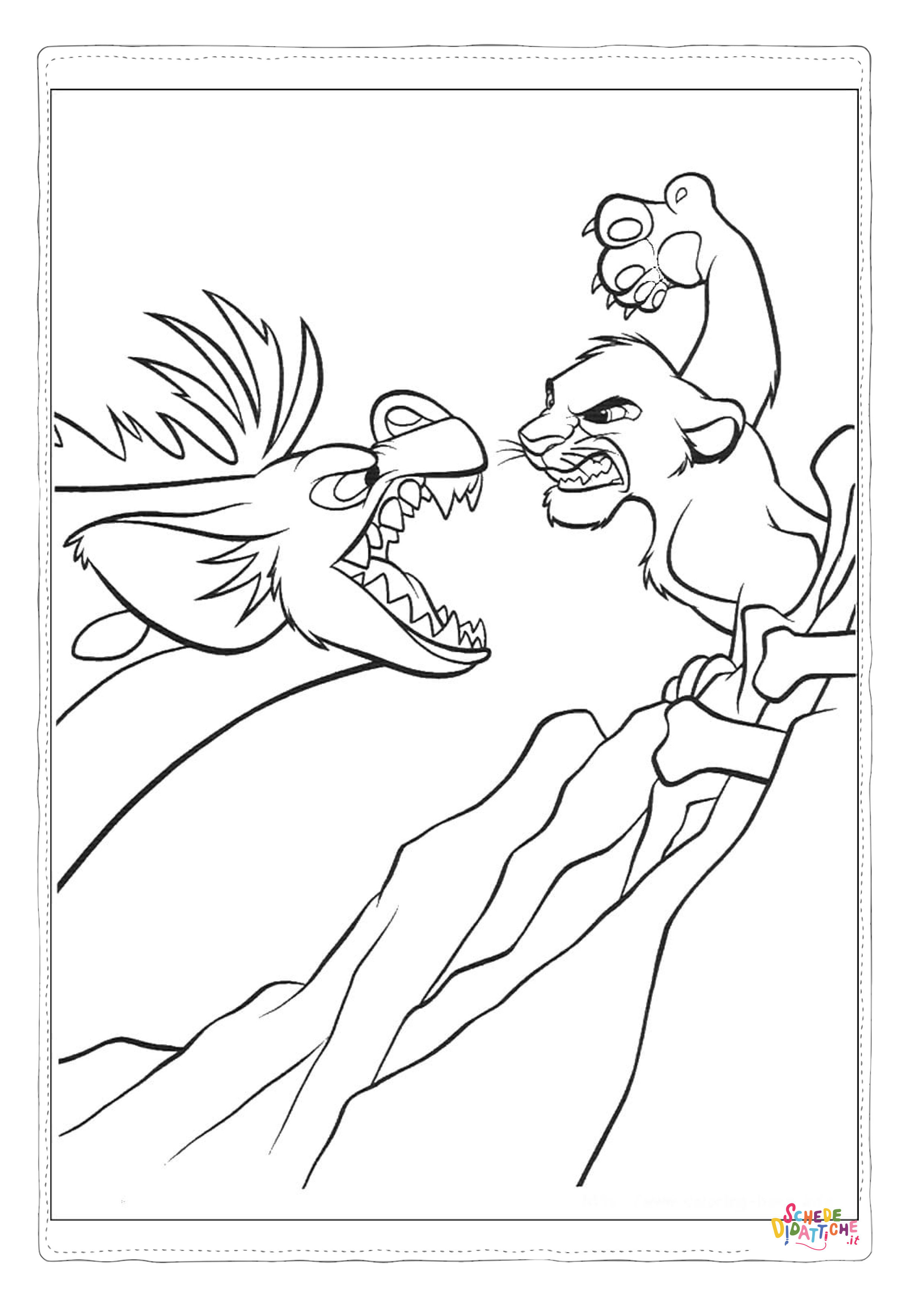 Disegno di Re Leone da stampare e colorare 162