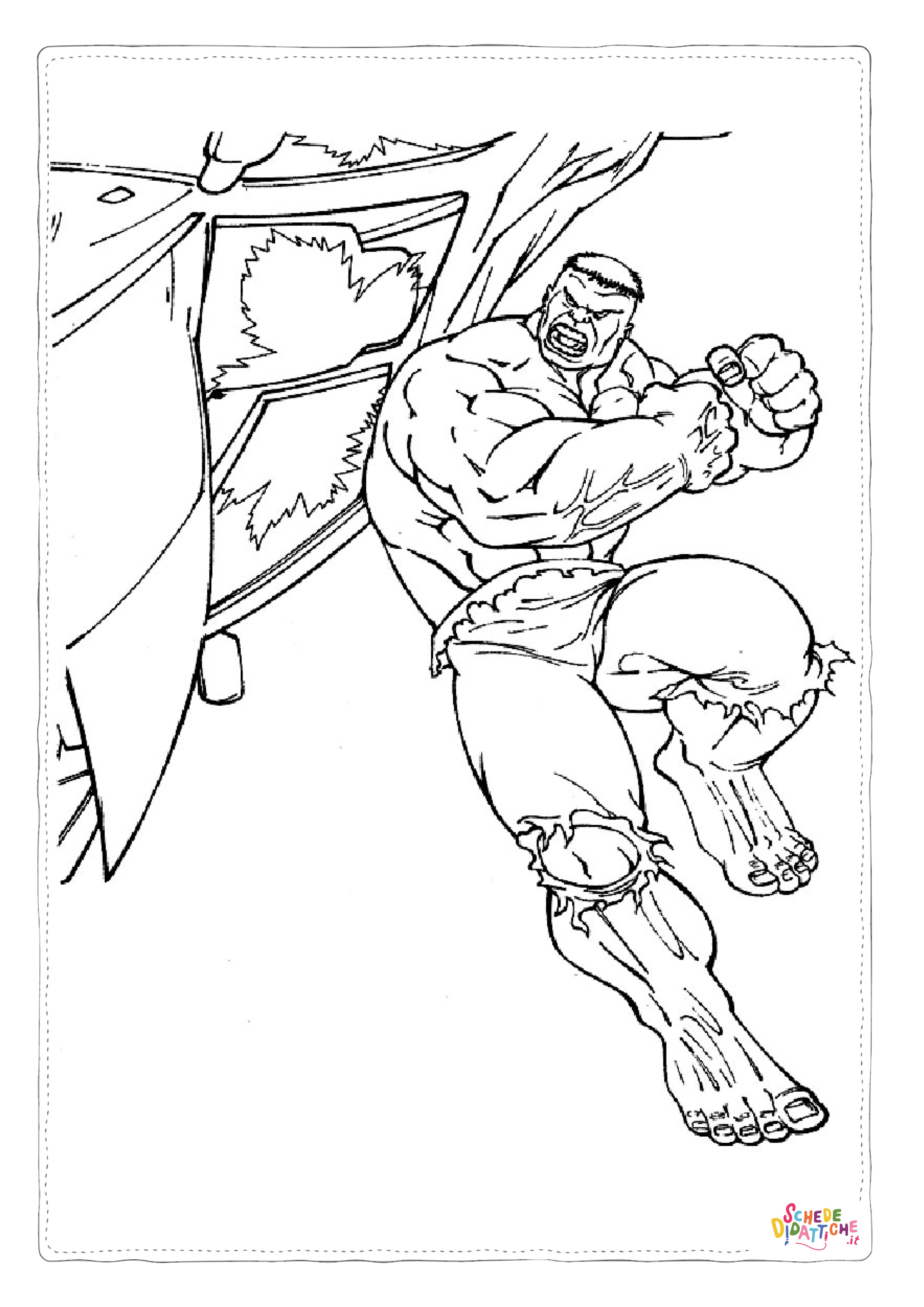 Disegno di Hulk da stampare e colorare 108