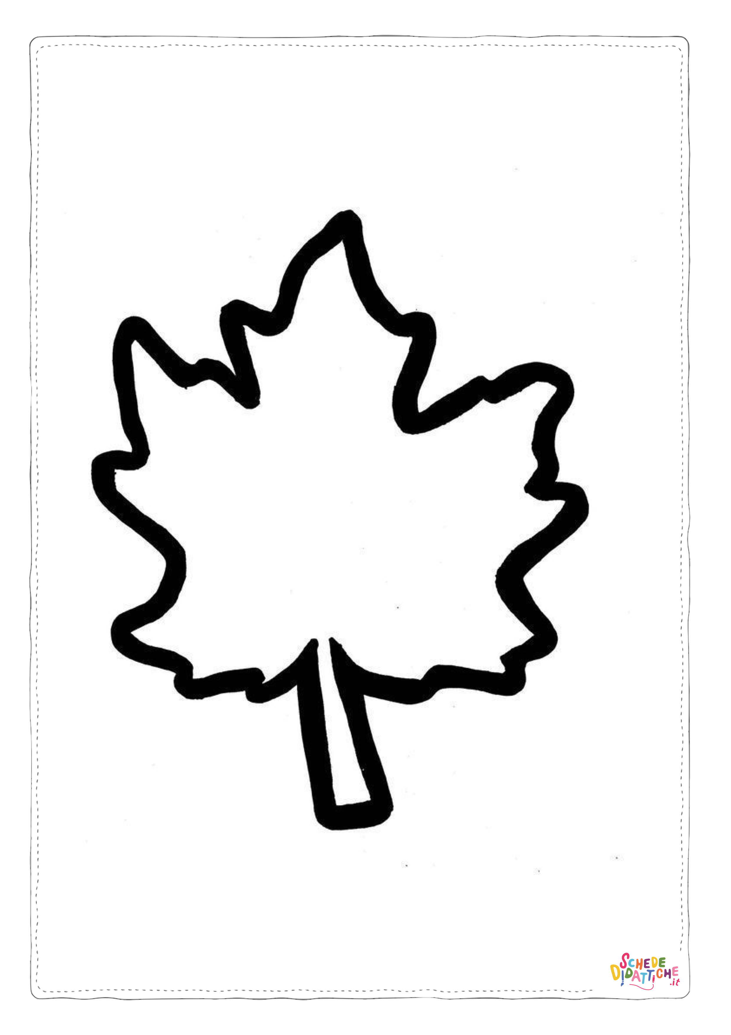 Disegno "Disegno di foglia da stampare e colorare 54" Disegno di foglia da stampare e colorare 54