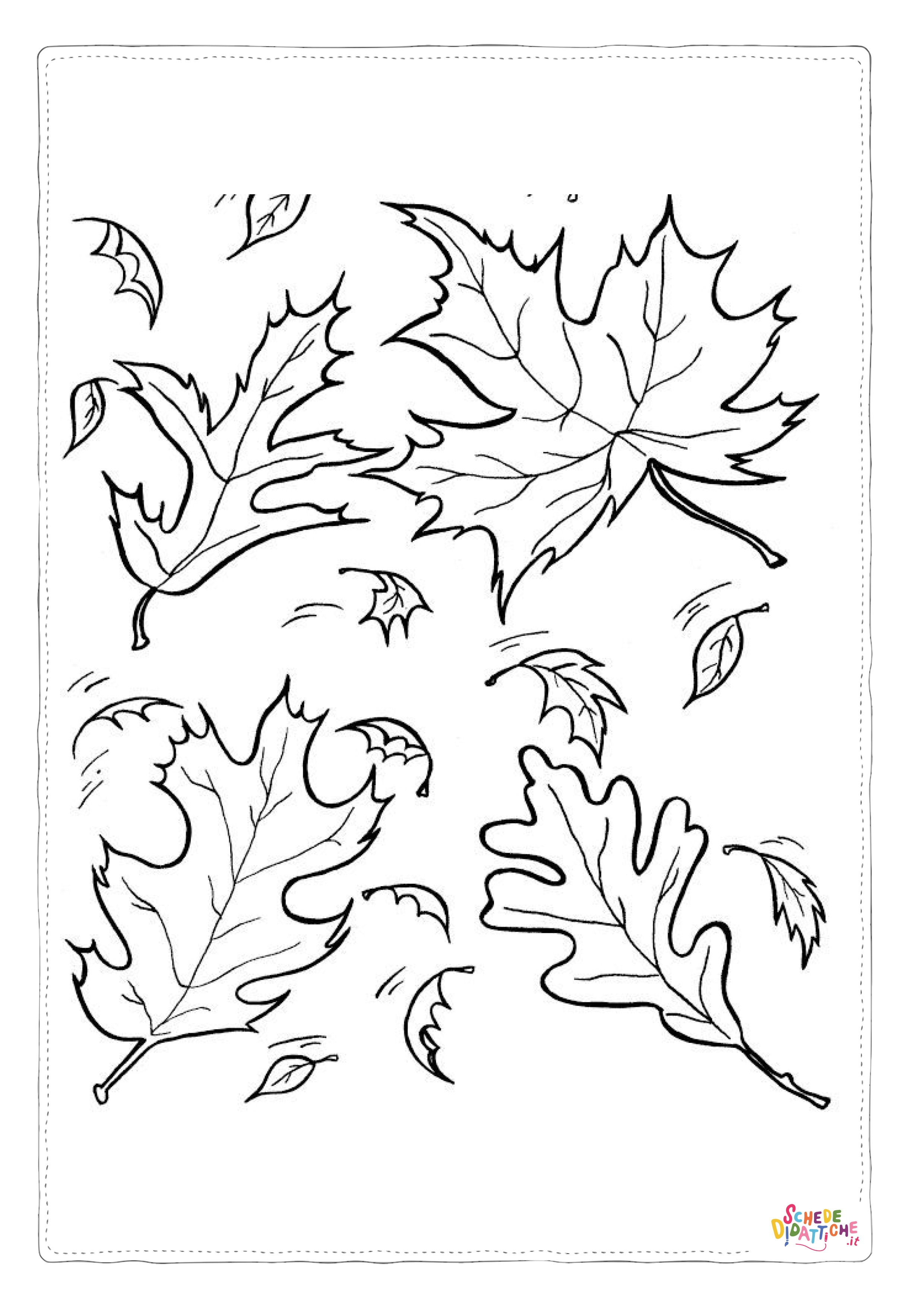 Disegno "Disegno di foglia da stampare e colorare 123" Disegno di foglia da stampare e colorare 123