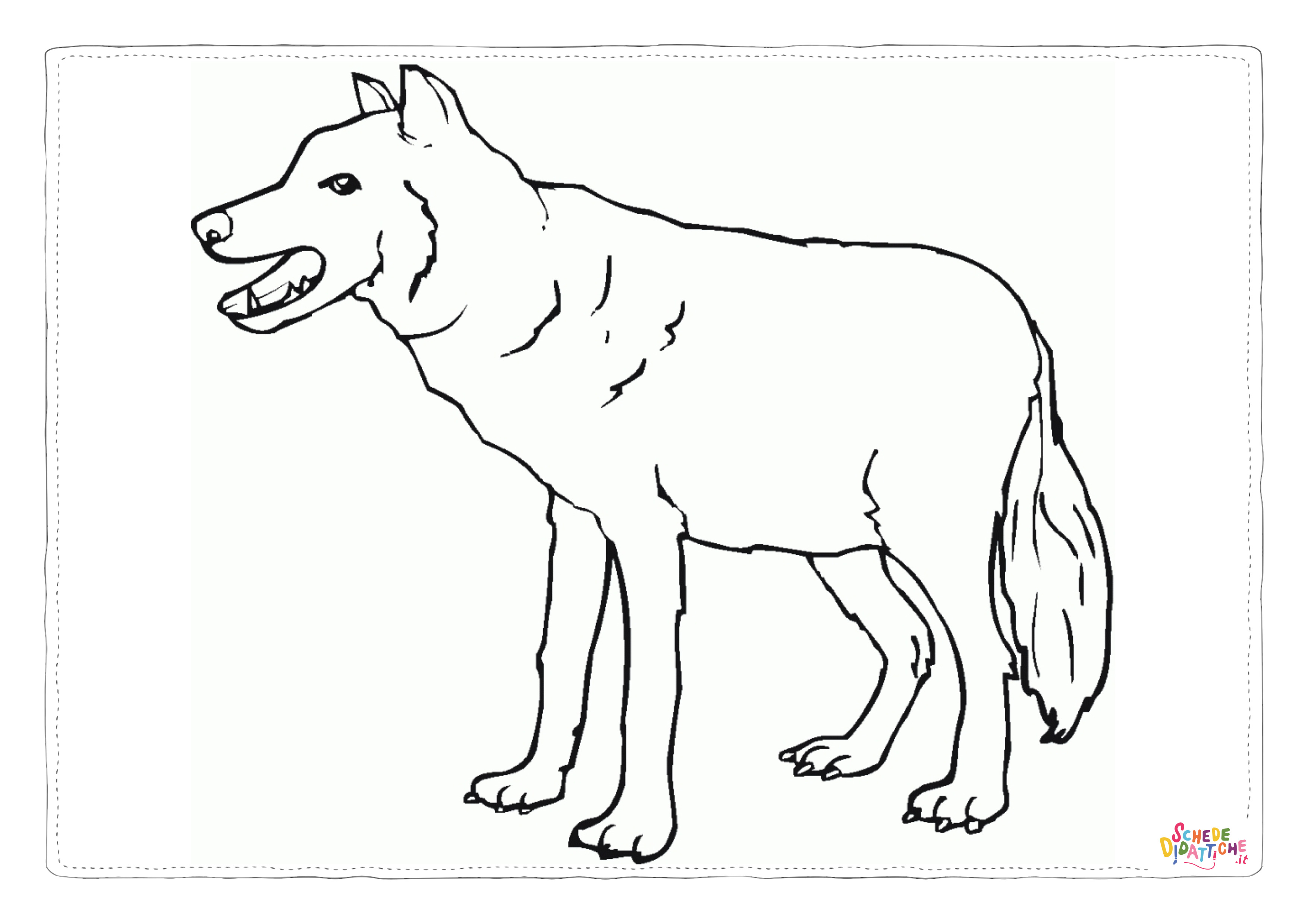 Disegno di lupo da stampare e colorare 30