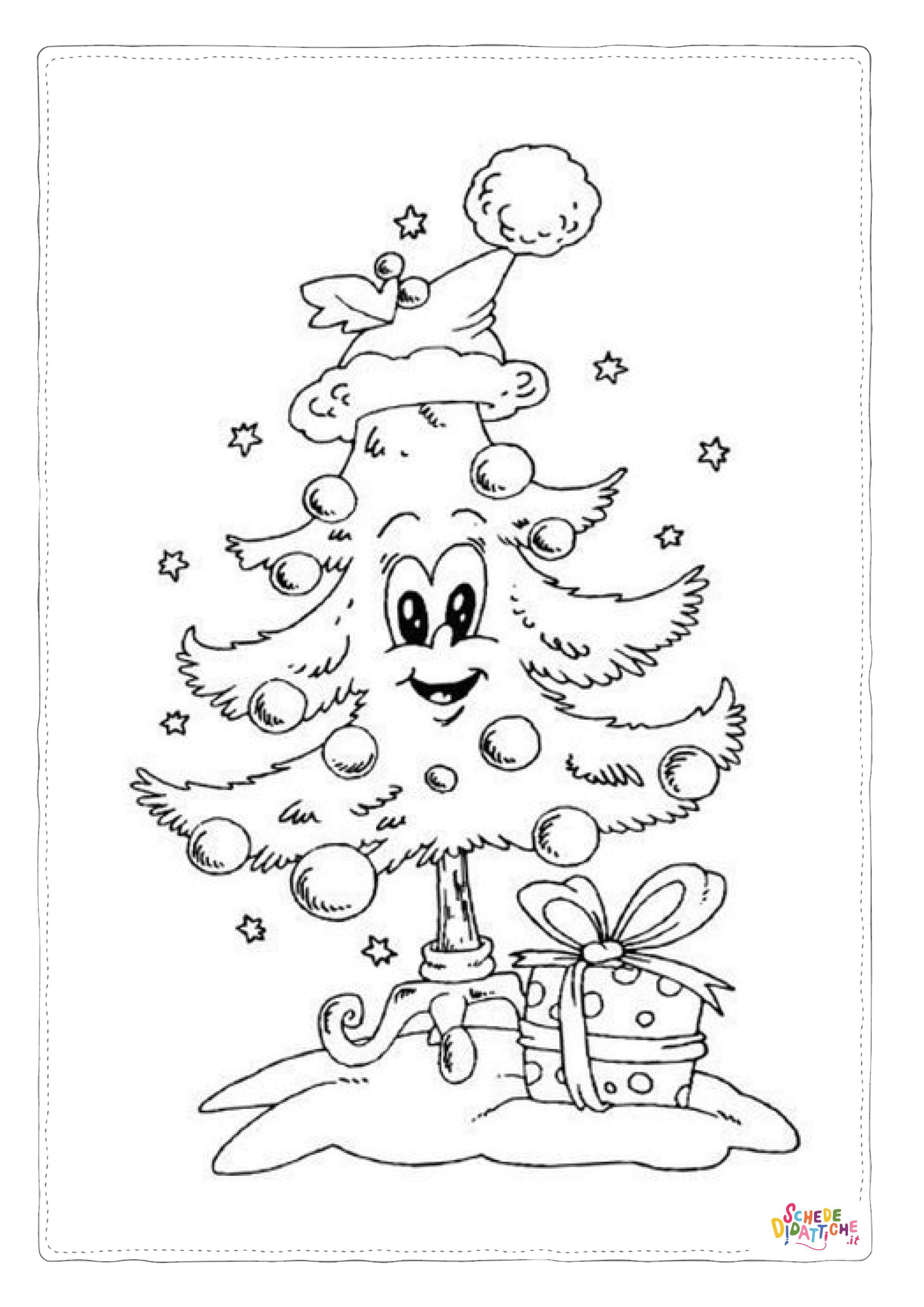 Disegno di albero di Natale da stampare e colorare 173
