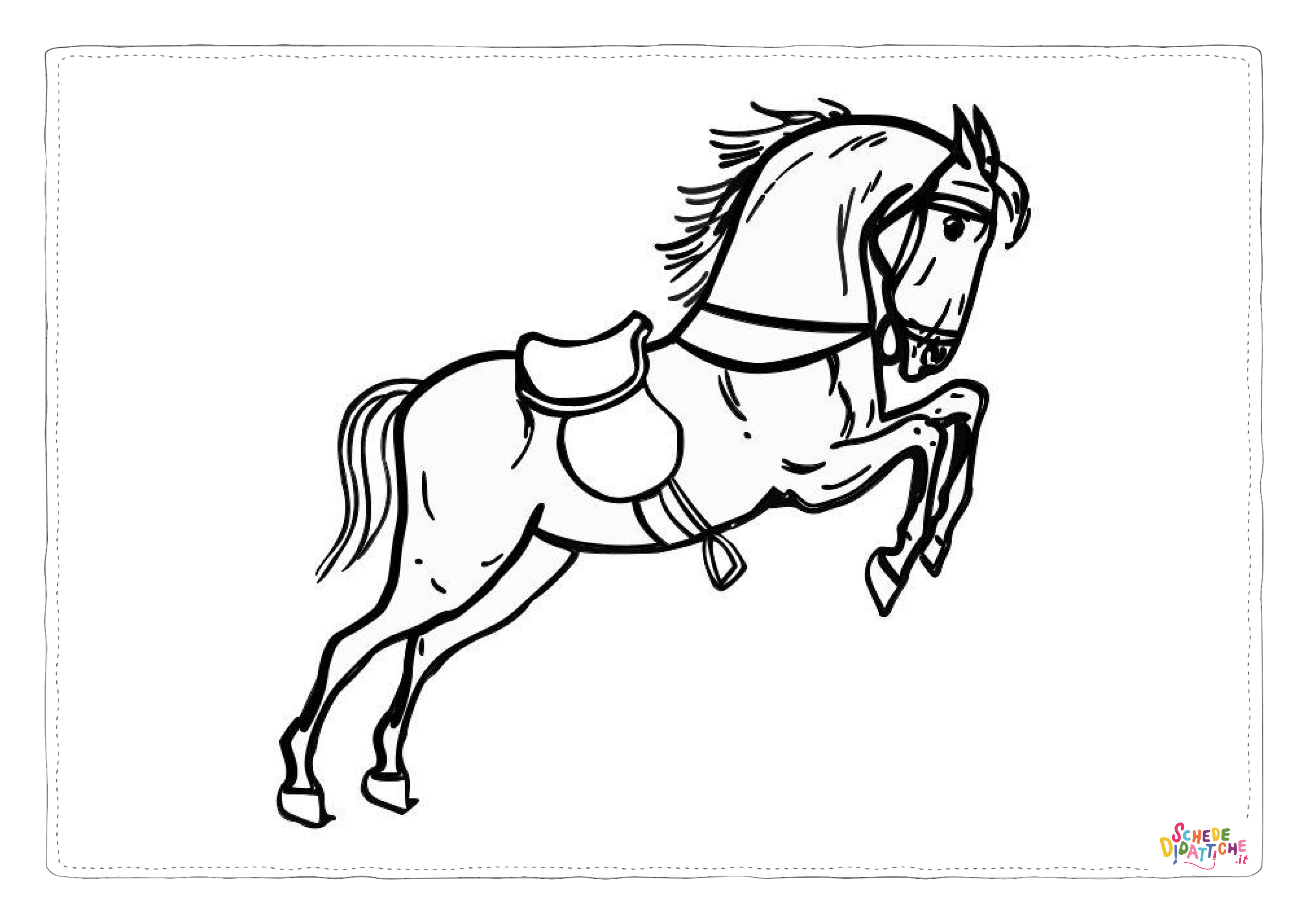 Disegno "Disegno di equitazione da stampare e colorare 29" Disegno di equitazione da stampare e colorare 29