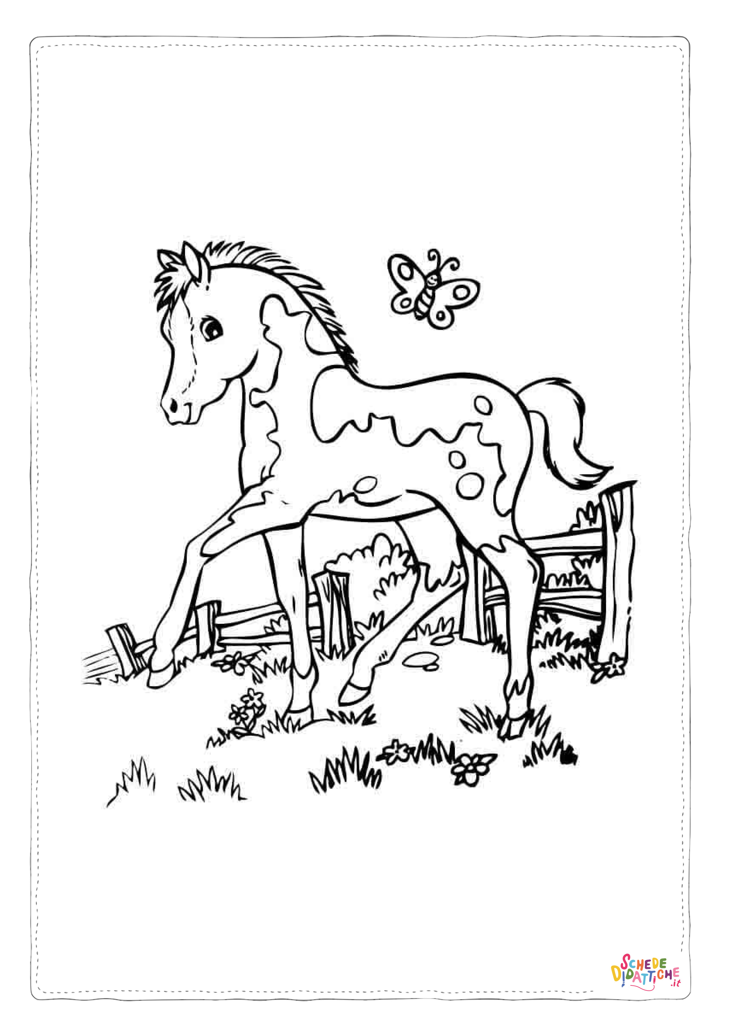 Disegno "Disegno di cavallo da stampare e colorare 146" Disegno di cavallo da stampare e colorare 146