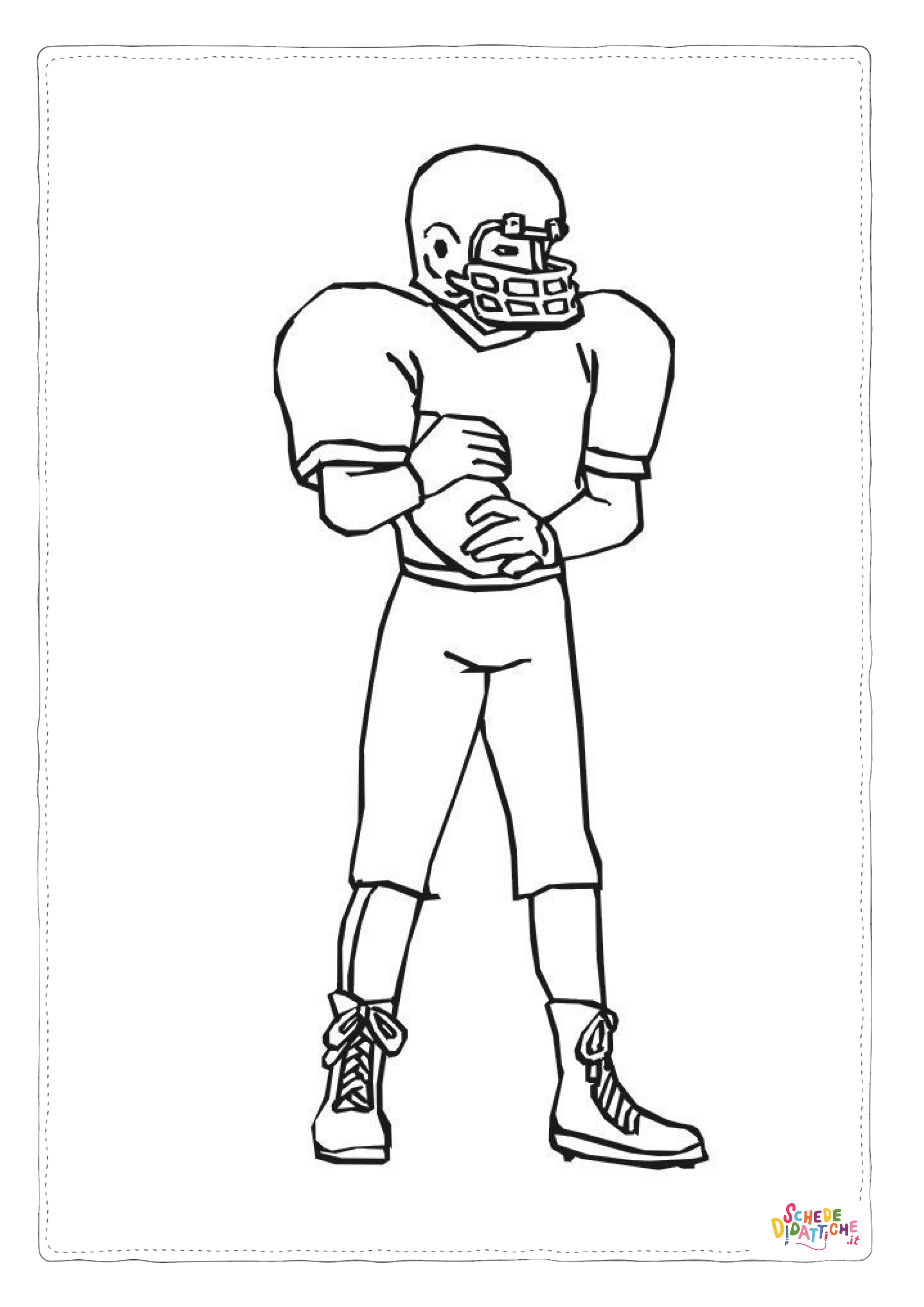 Disegno di football americano da stampare e colorare 26