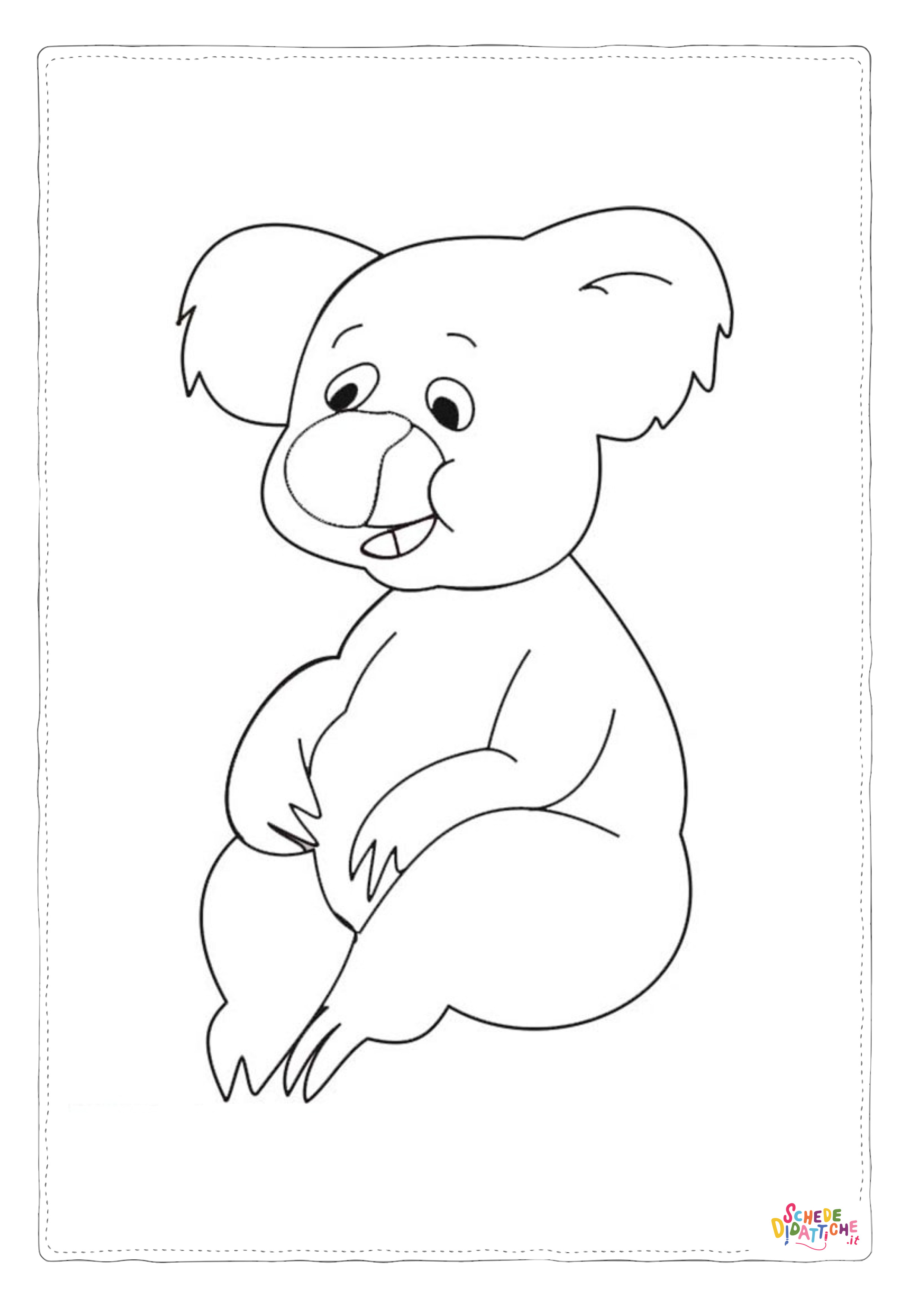 Disegno "Disegno di koala da stampare e colorare 14" Disegno di koala da stampare e colorare 14