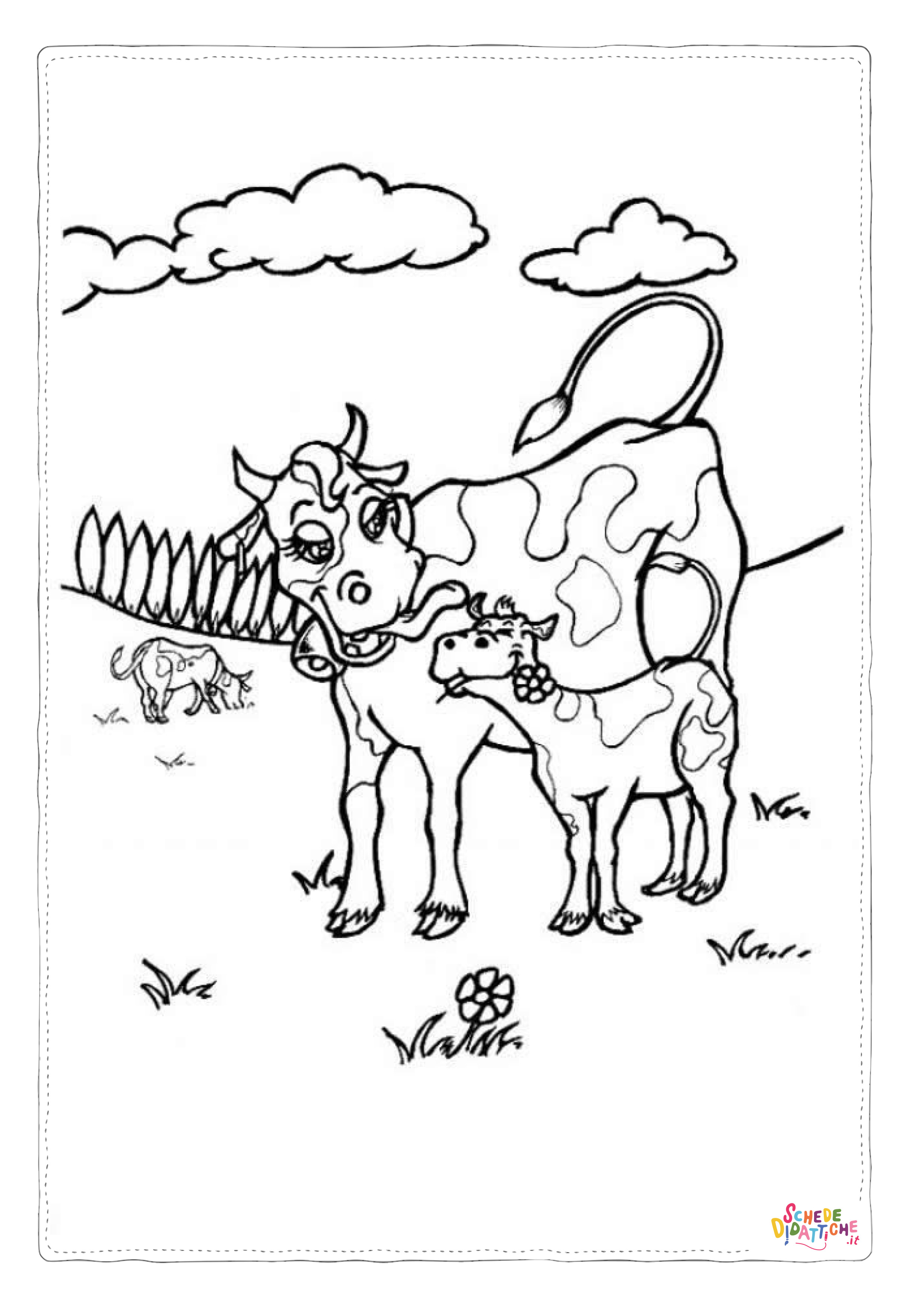 Disegno di mucca da stampare e colorare 24