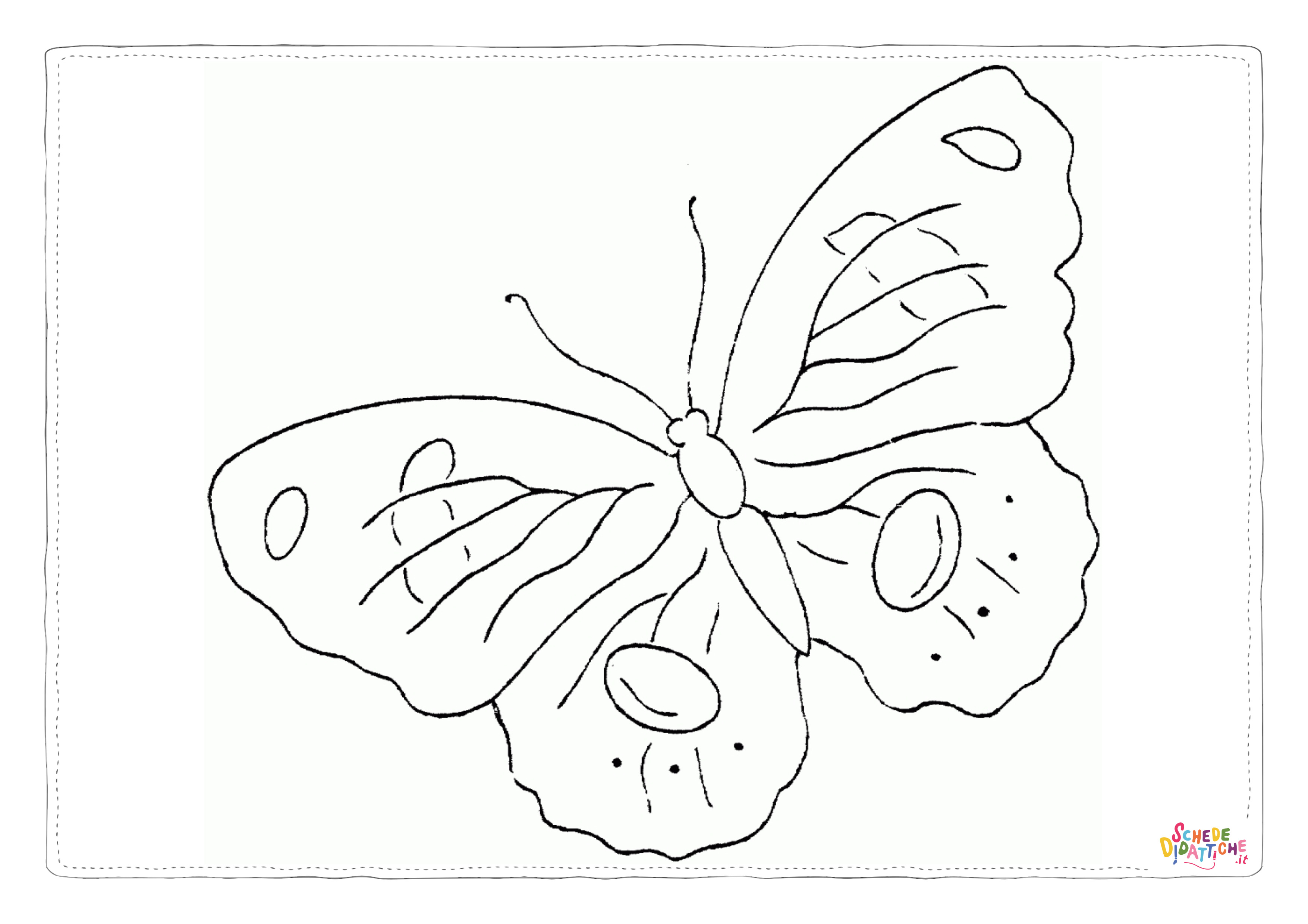 Disegno "Disegno di farfalla da stampare e colorare 254" Disegno di farfalla da stampare e colorare 254