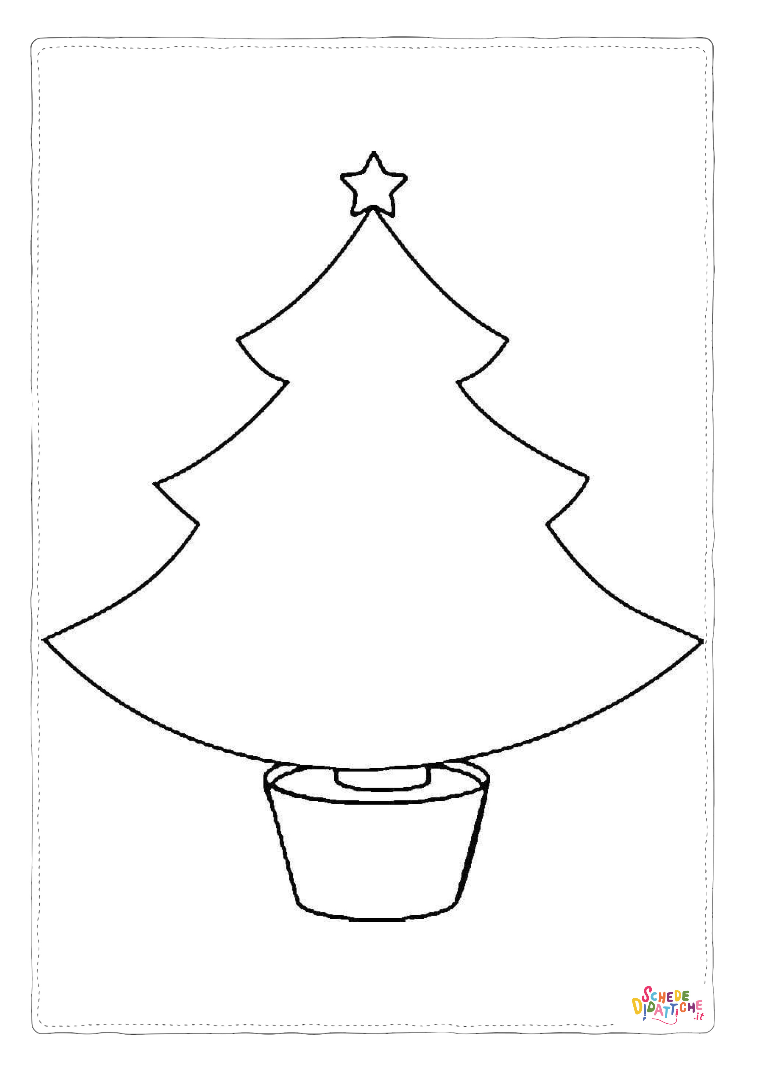 Disegno "Disegno di albero di Natale da stampare e colorare 166" Disegno di albero di Natale da stampare e colorare 166