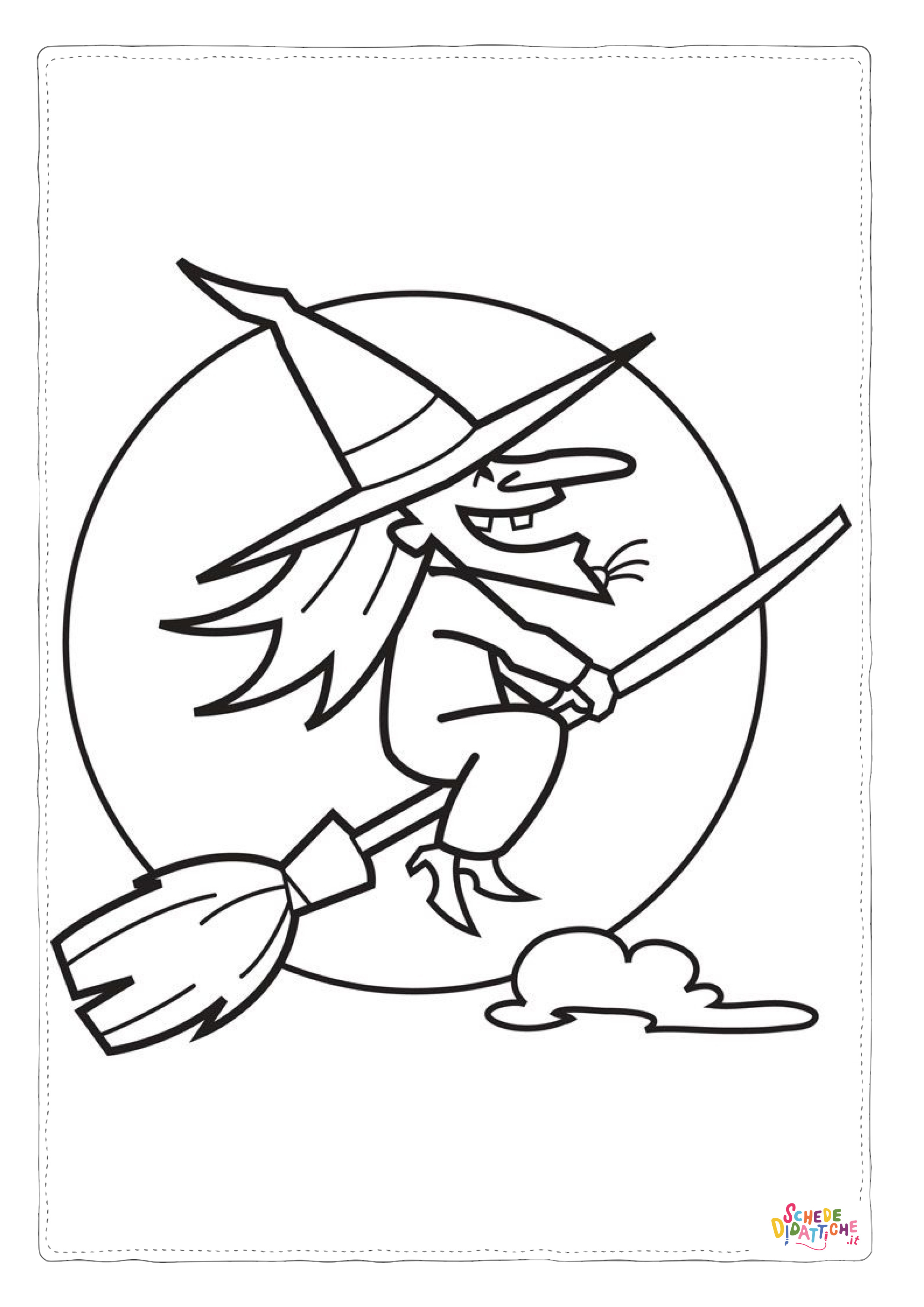 Disegno di Befana da stampare e colorare 29