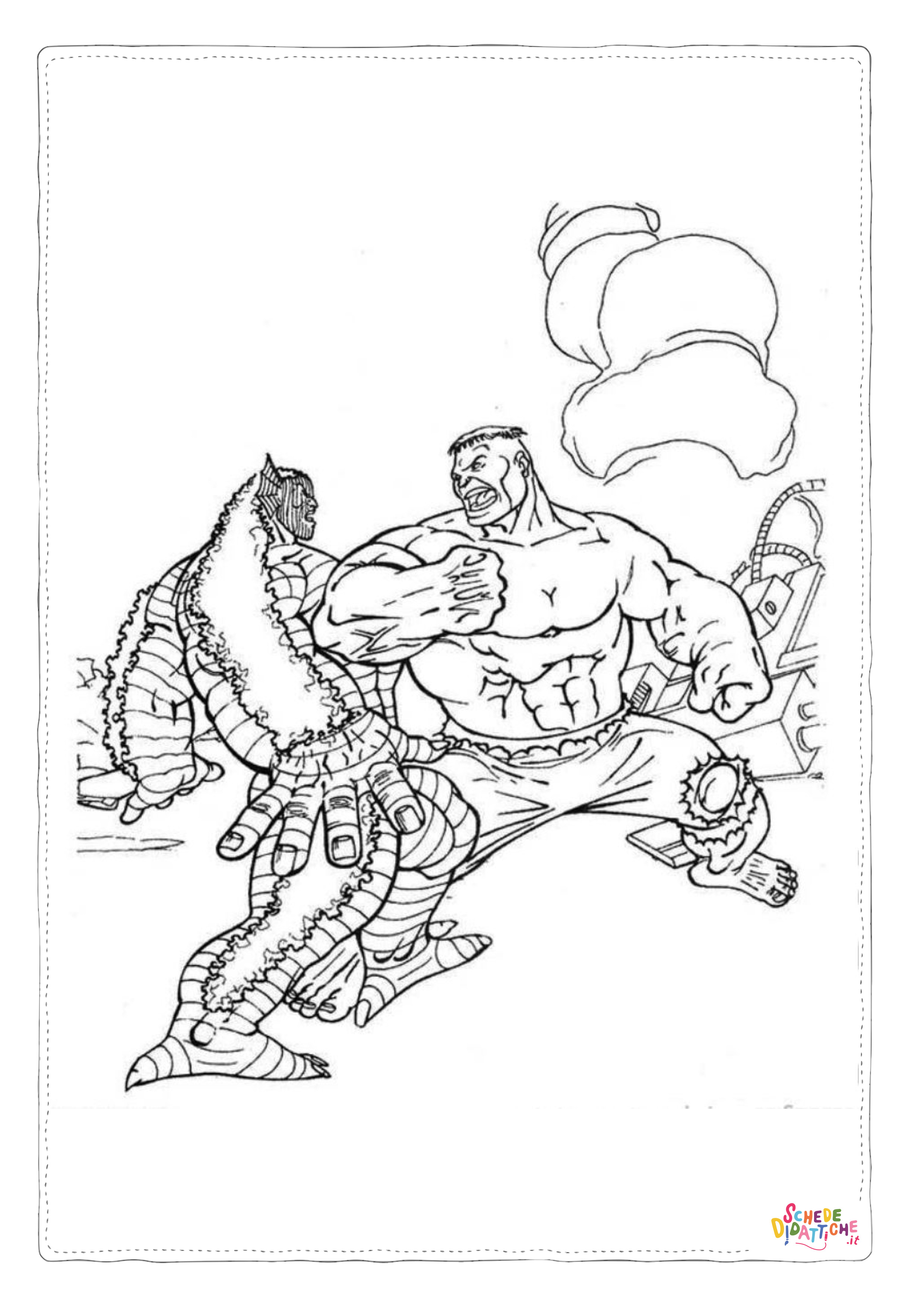 Disegno di Hulk da stampare e colorare 145