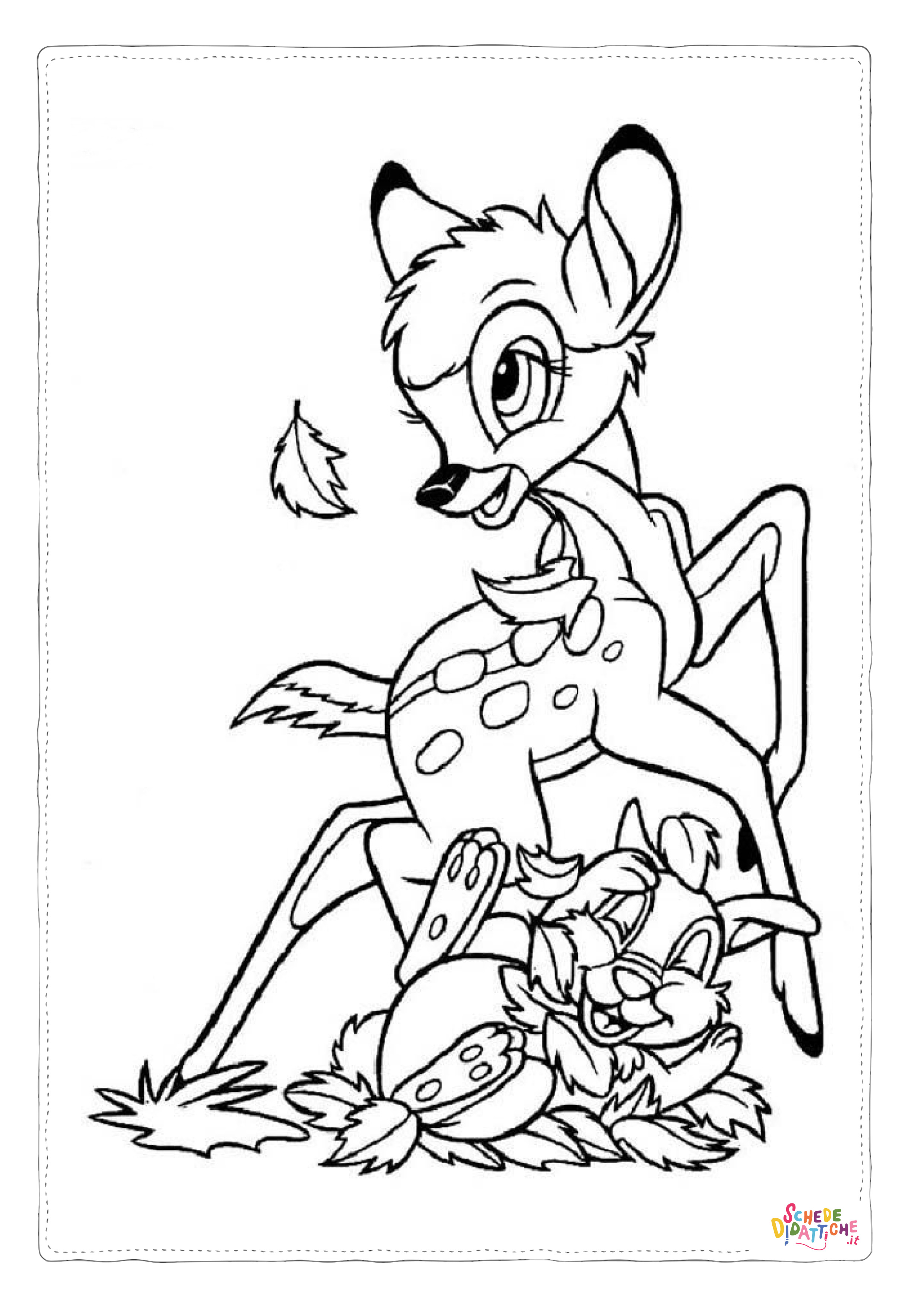 Disegno "Disegno di Bambi da stampare e colorare 63" Disegno di Bambi da stampare e colorare 63