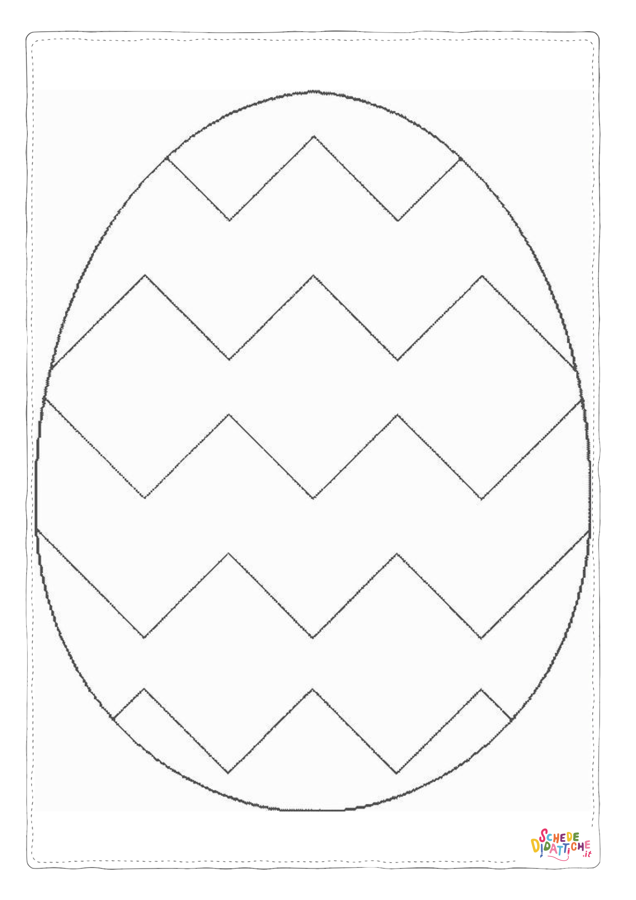 Disegno "Disegno di uovo di Pasqua da stampare e colorare 198" Disegno di uovo di Pasqua da stampare e colorare 198
